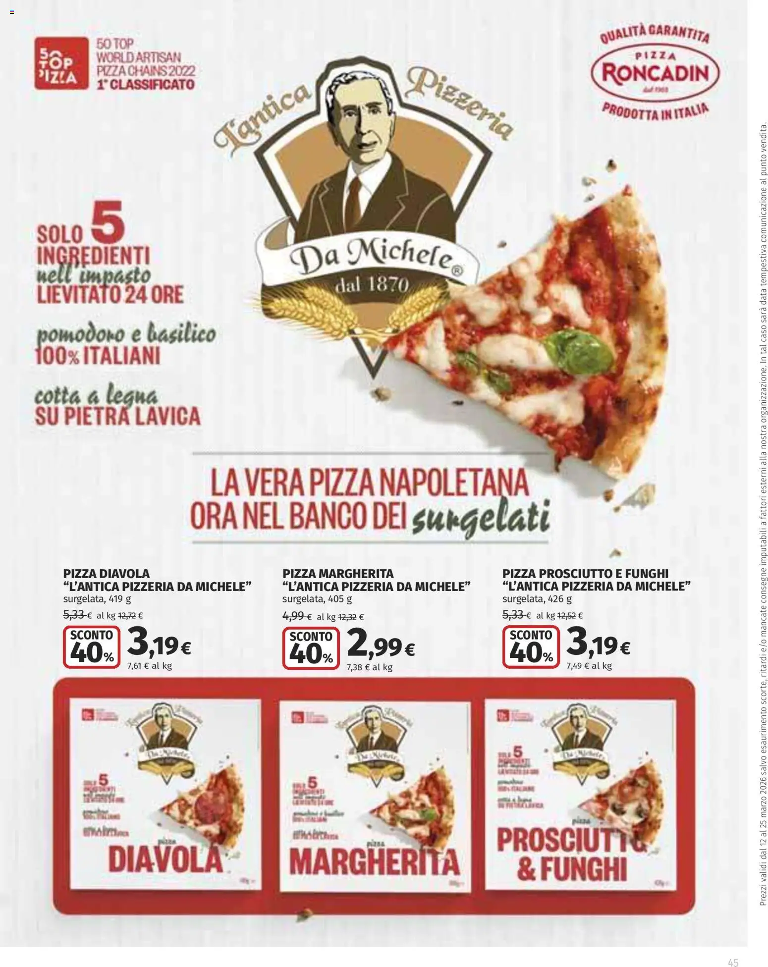 Volantino Ipercoop del 12.03.2026 | Pagina: 45 | Prodotti: Top, Prosciutto, Funghi, Basilico