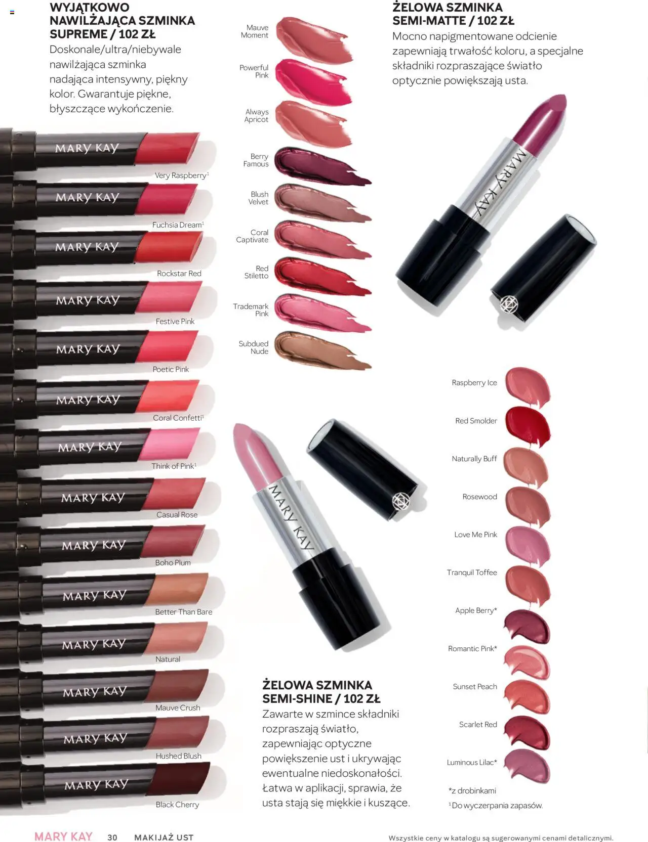 Mary Kay Katalog od 15.10.2025 | Strona: 30 | Produkty: Makijaż, Szminka