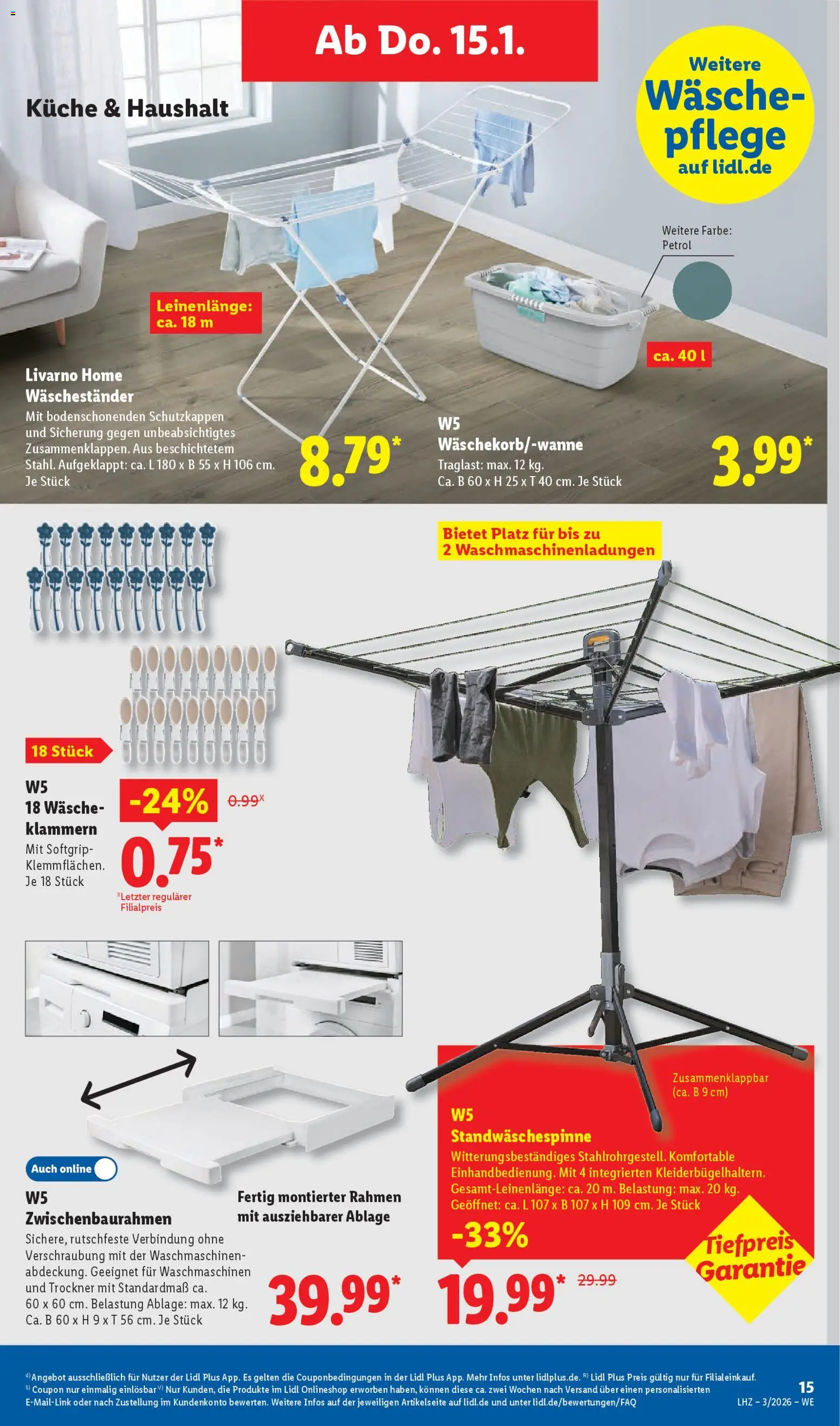 Lidl Prospekt Aarbergen – gültig ab 12.01.2026 | Seite: 33 | Produkte: Trockner, Küche, Waschestander