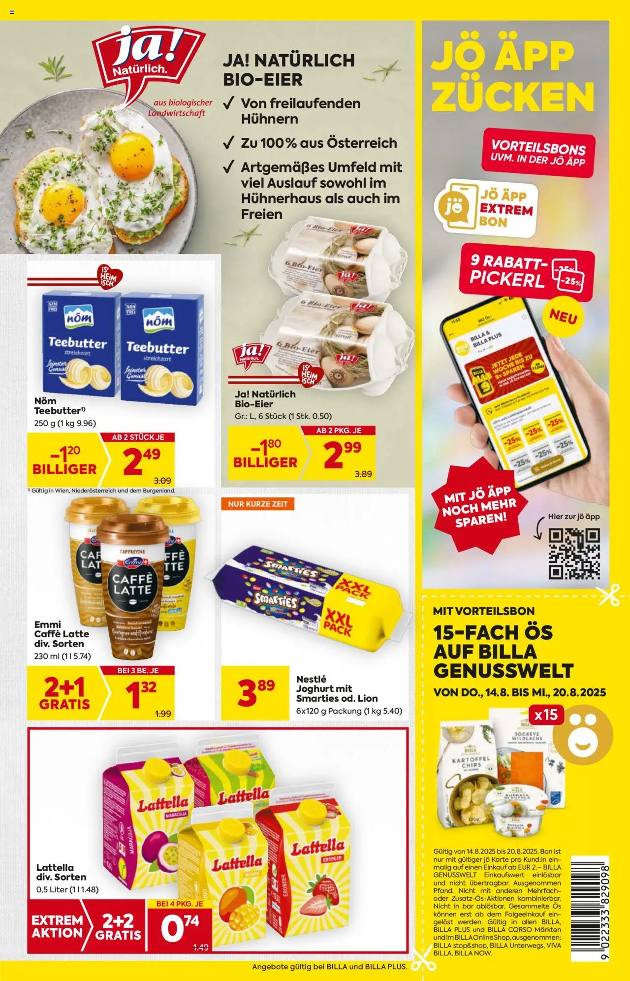 Billa Flugblatt gültig ab 14.08.2025 | Seite: 7 | Produkte: Chips, Joghurt