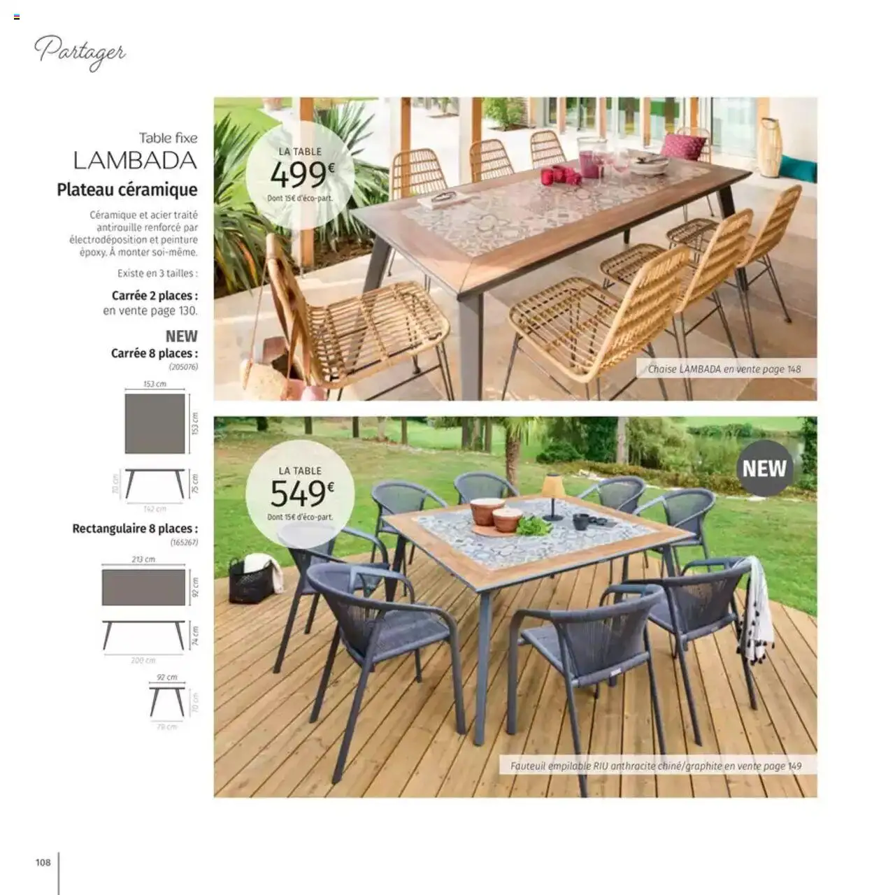  | Page: 108 | Produits: Plateau, Fauteuil, Table, Chaise