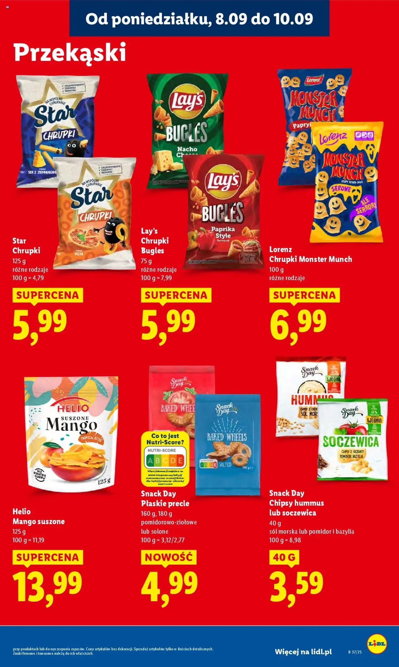 Lidl Gazetka od 08.09.2025 | Strona: 53 | Produkty: Mango, Chipsy, Bazylia, Soczewica