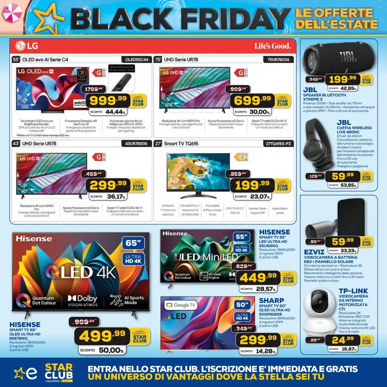 Volantino Euronics del 05.06.2025 | Pagina: 10 | Prodotti: Telecomando, Audio, Videocamera, Batteria