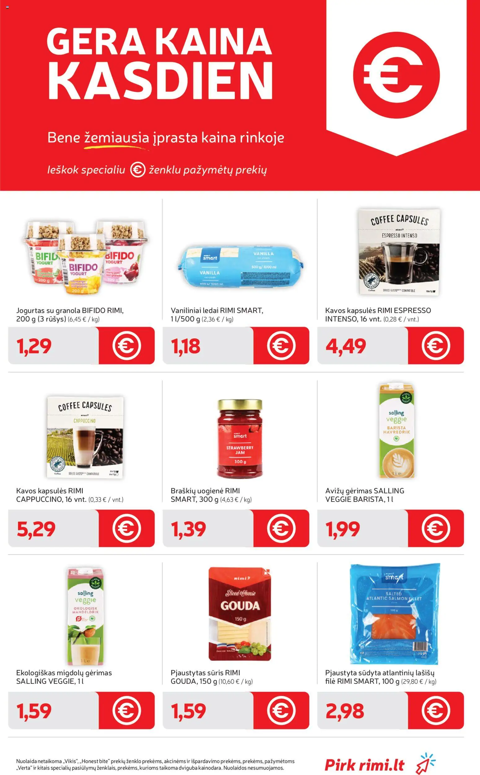 Rimi akcijos nuo 14.04.2026 | Puslapis: 5 | Prekių: Ledai, Jogurtas, Sūris