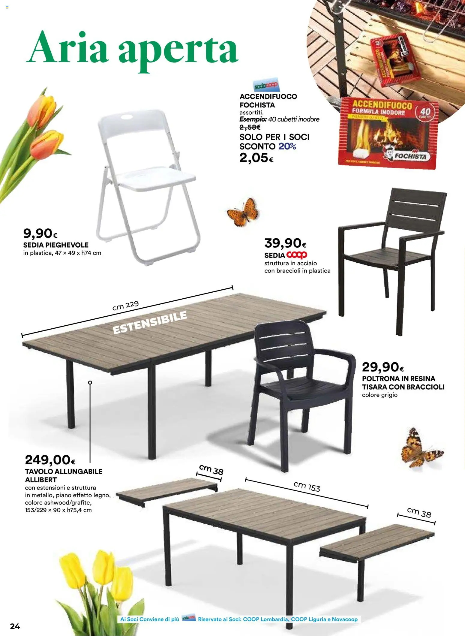 Volantino Ipercoop del 26.02.2026 | Pagina: 24 | Prodotti: Braccioli, Poltrona, Tavolo, Sedia