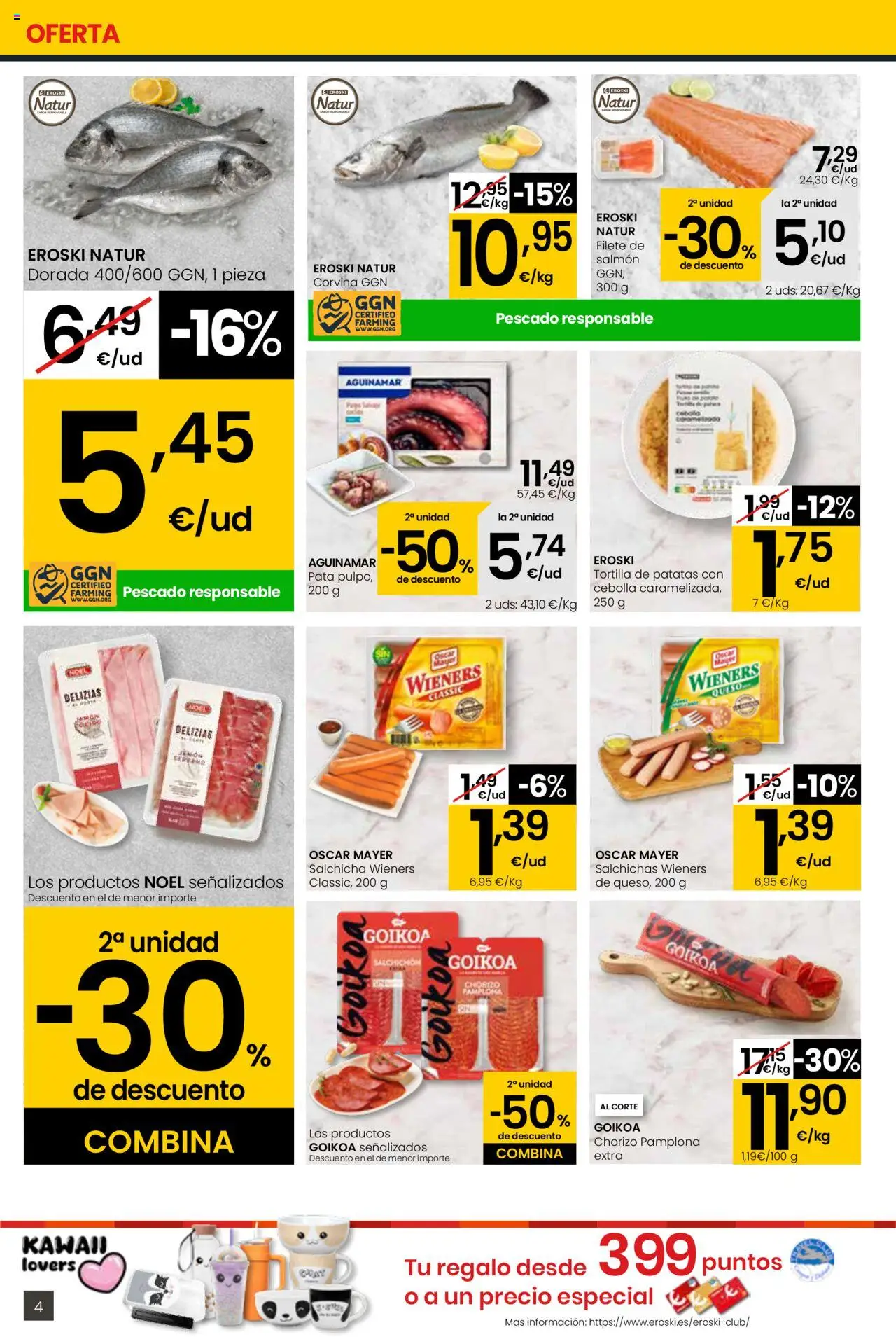 Eroski - City │ válido desde el 18.09.2025 | Página: 4 | Productos: Queso, Παγωμένο τσάι, Παιχνίδια, Filete