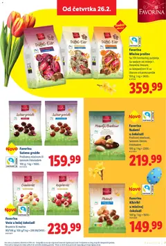 Favorina Voće u beloj čokoladi Brusnice ili maline, Brusnice ili maline 80/100 g - pregled Lidl kataloga - važi od 26.02.2026 | Strana: 7 | Proizvode: Alkohol, Kikiriki, Praline, Mlečna čokolada