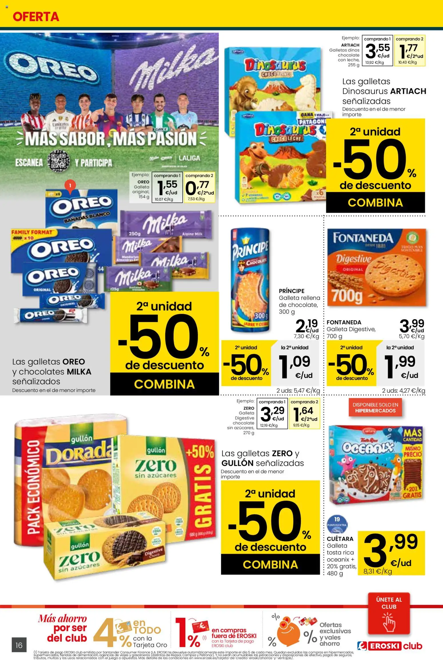 Eroski - Siempre a buen precio  │ válido desde el 12.02.2026 | Página: 16 | Productos: Leche, Chocolate, Té, Galletas