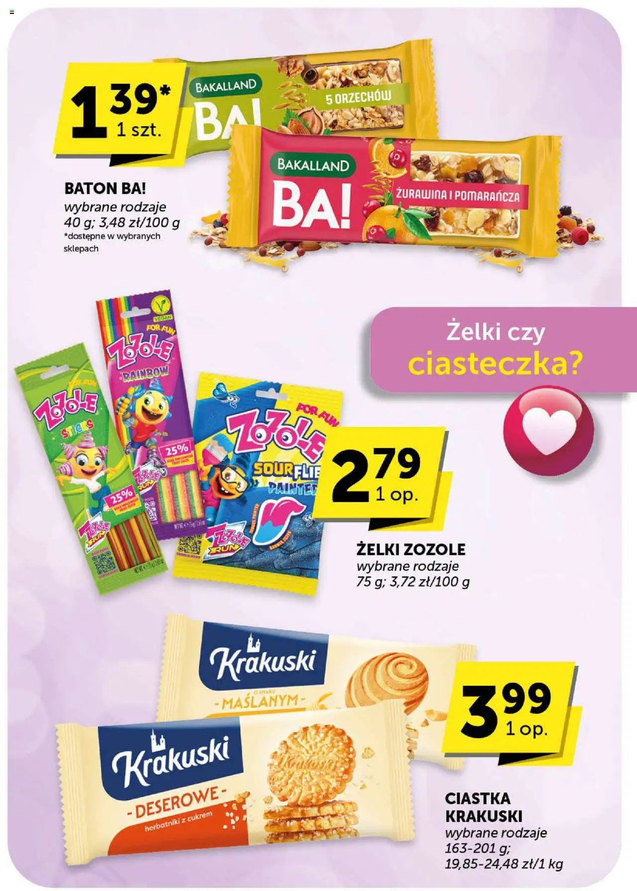 Groszek Gazetka od 21.08.2025 | Strona: 28 | Produkty: Żurawina, Baton, Żelki, Ciastka
