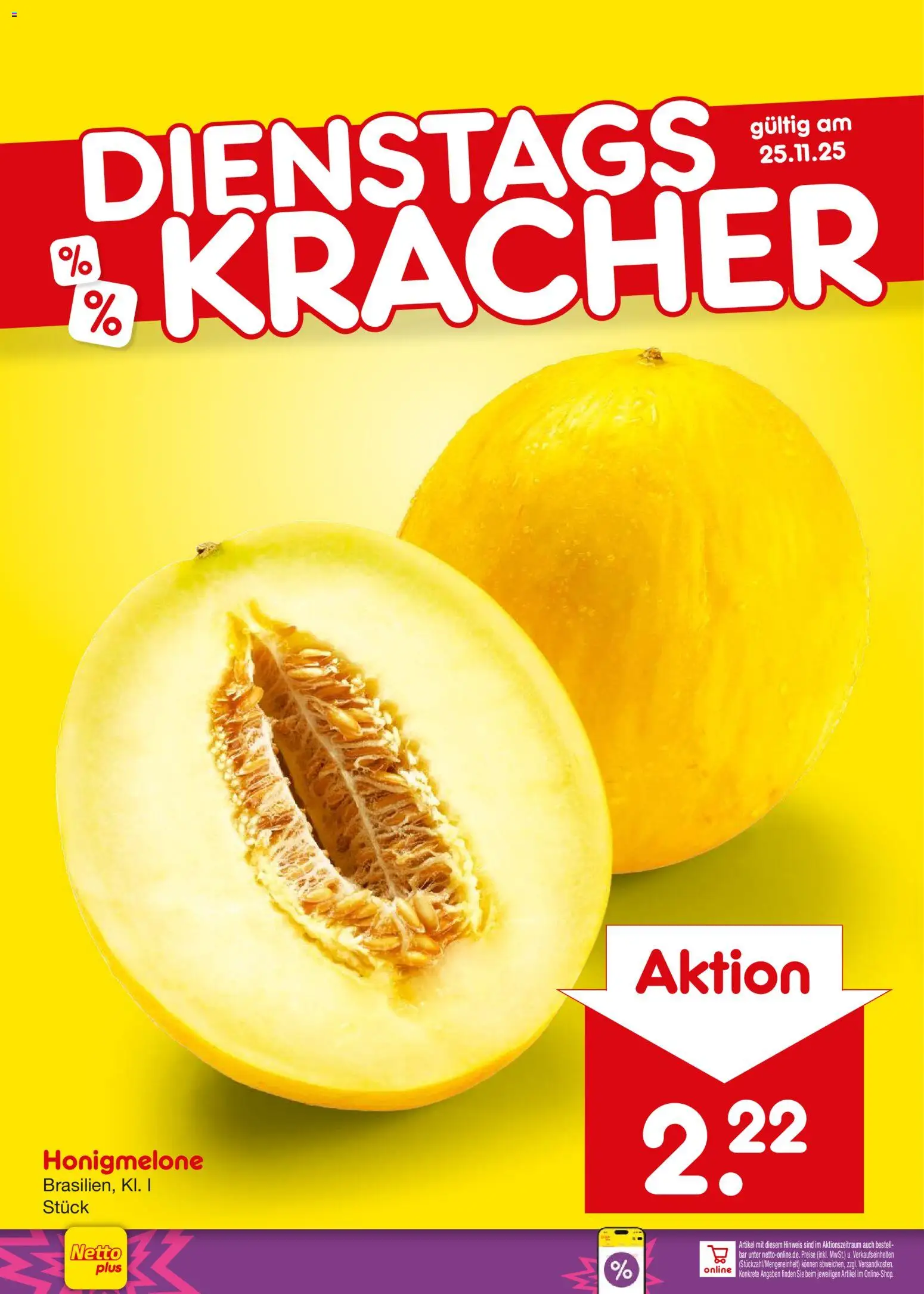Netto Marken-Discount - Black Friday – gültig ab 24.11.2025 | Seite: 8 | Produkte: Honigmelone