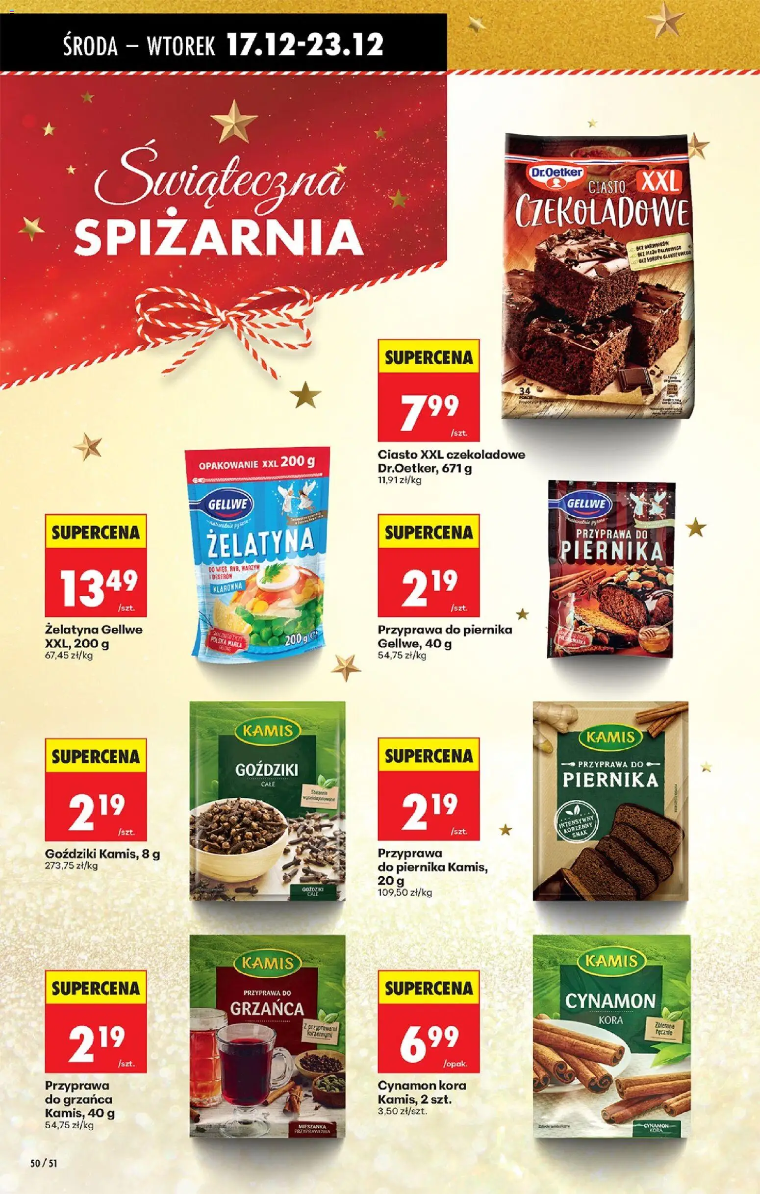 Biedronka gazetka - Oferta w tym tygodniu od 17.12.2025 | Strona: 58 | Produkty: Cynamon, Goździki, Ciasto, Cynamon kora