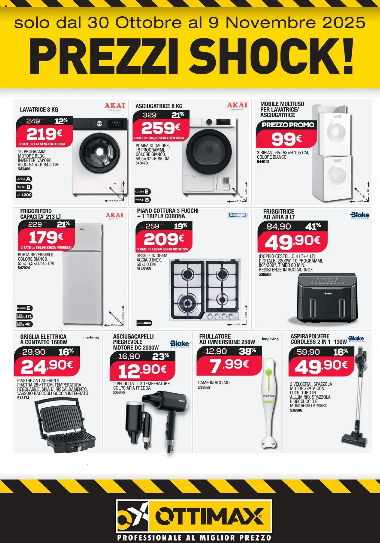 Volantino Ottimax del 13.11.2025 | Pagina: 6 | Prodotti: Gin, Tubo, Aspirapolvere, Friggitrice