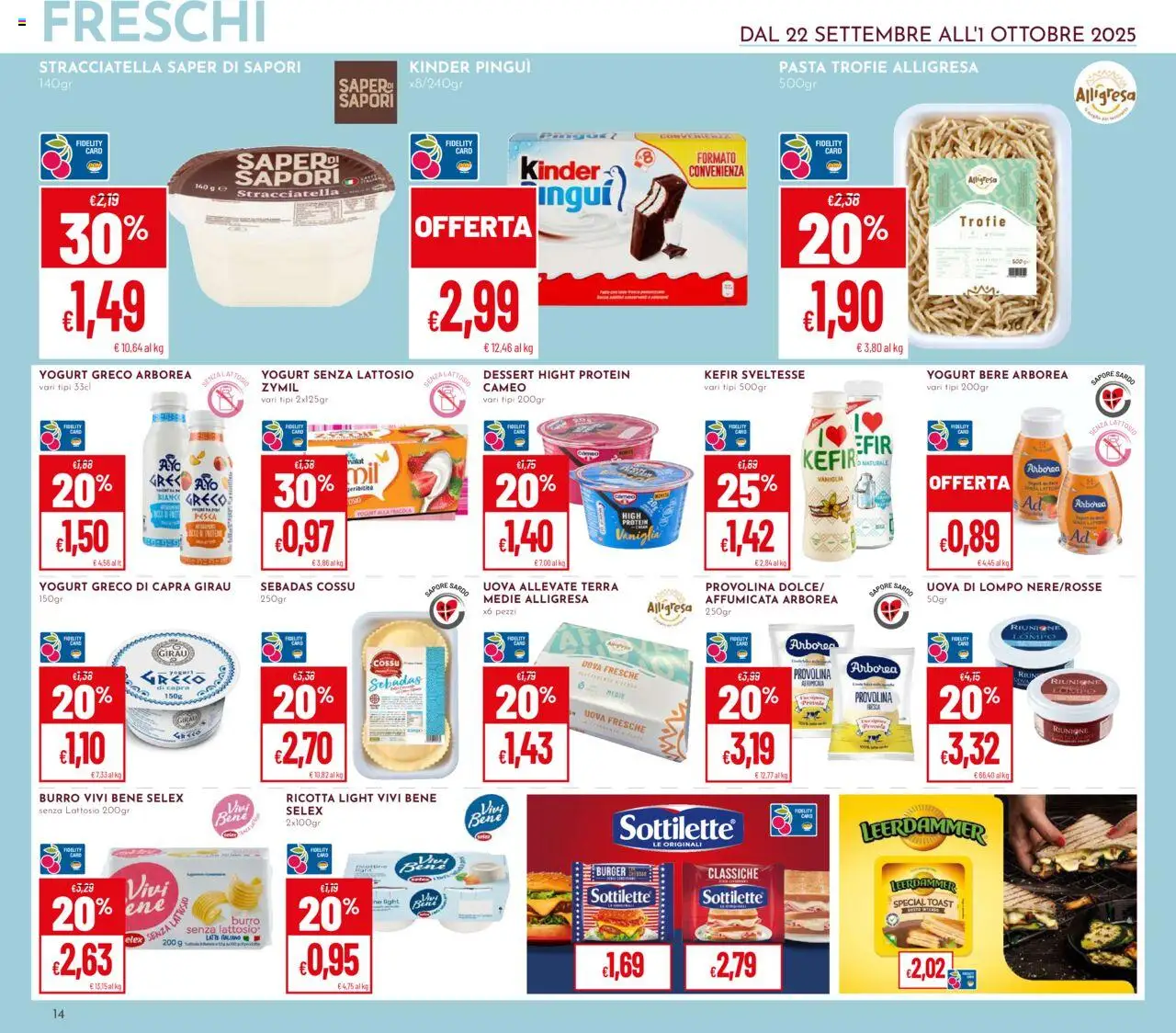 Volantino Pan del 22.09.2025 | Pagina: 14 | Prodotti: Yogurt greco, Yogurt, Pesca, Ricotta