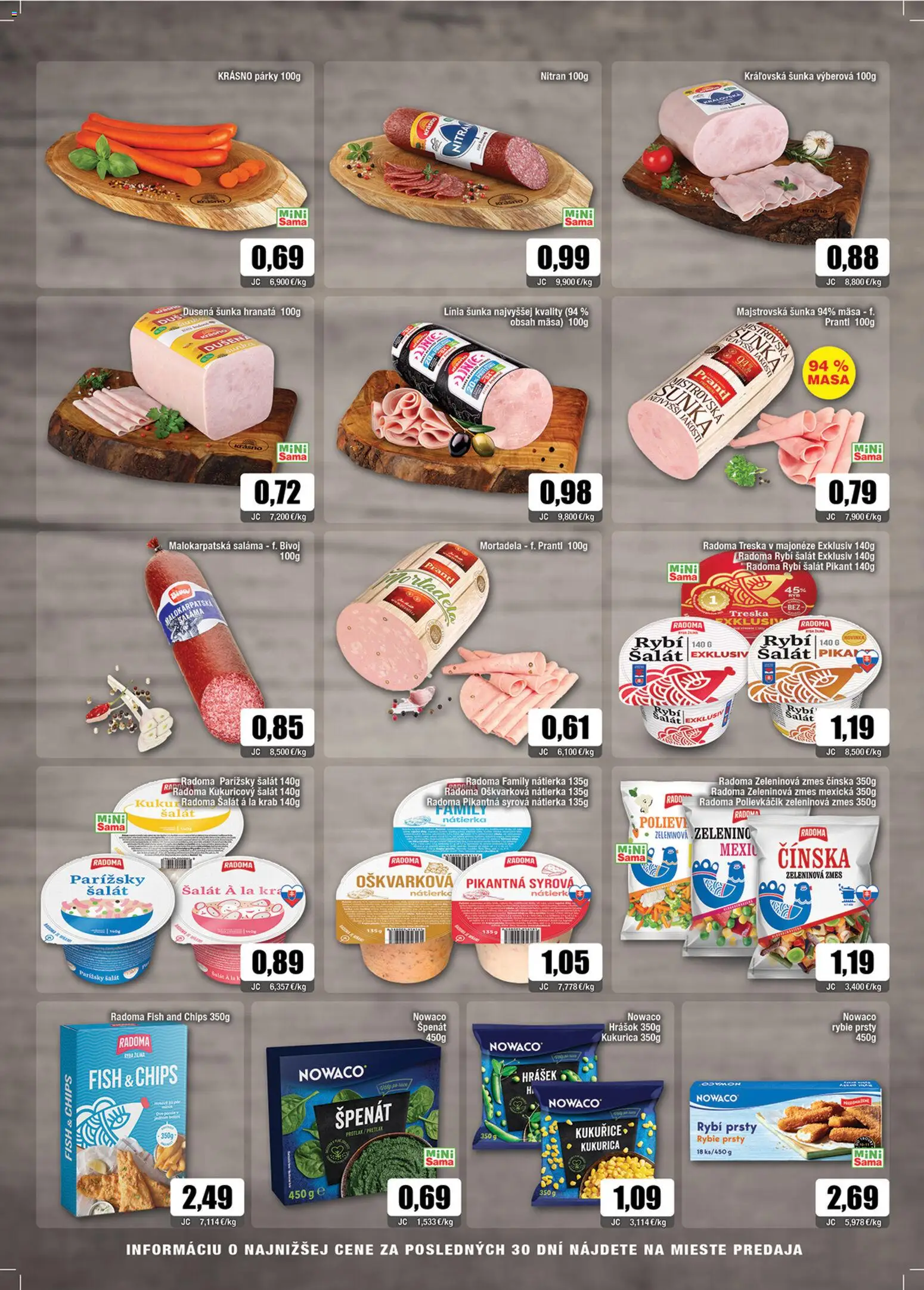 Nové Sama akcie – leták je platný od 20.02.2026 | Strana: 2 | Produkty: Saláma, Šunka, Kukurica, Treska