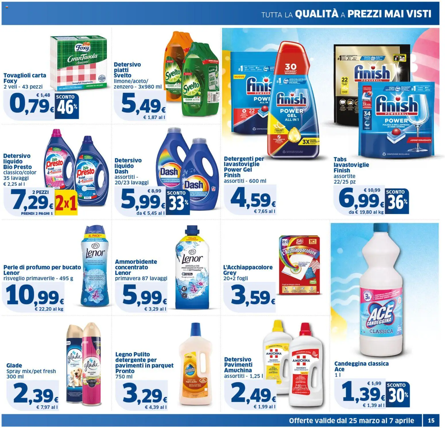 Volantino SIGMA del 25.03.2026 | Pagina: 15 | Prodotti: Ammorbidente, Candeggina, Lavastoviglie, Profumo