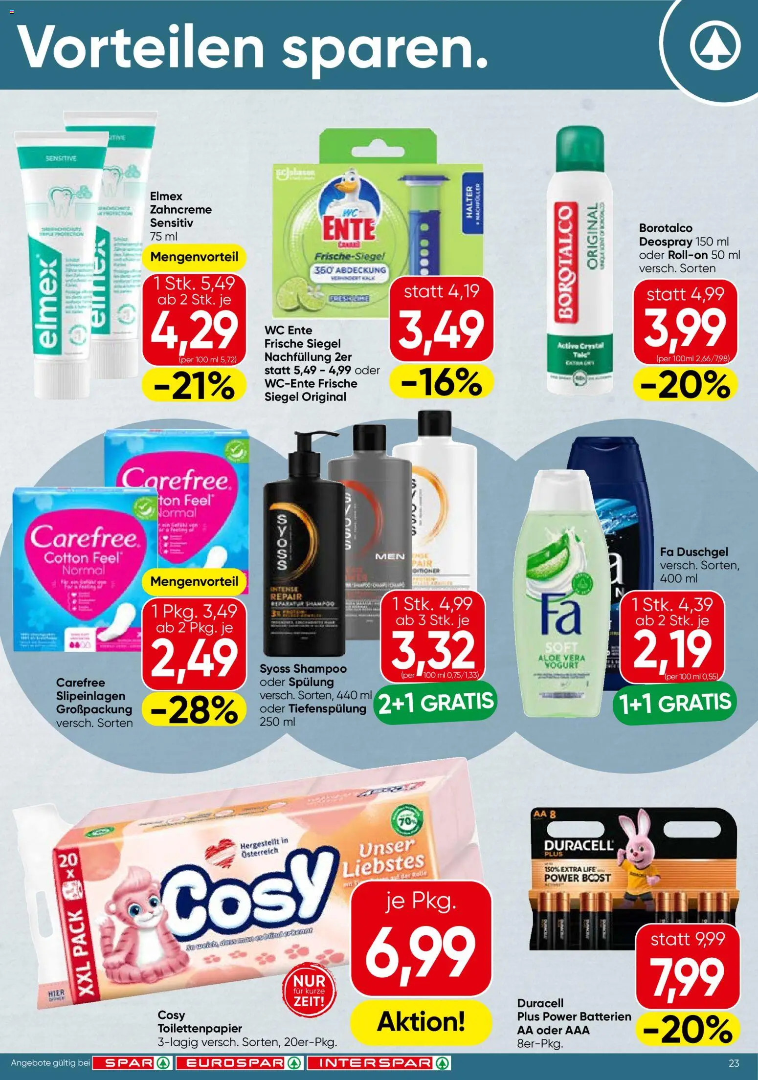 Spar Flugblatt - Steiermark gültig ab 06.11.2025 | Seite: 23 | Produkte: Shampoo, Spülung, Duschgel