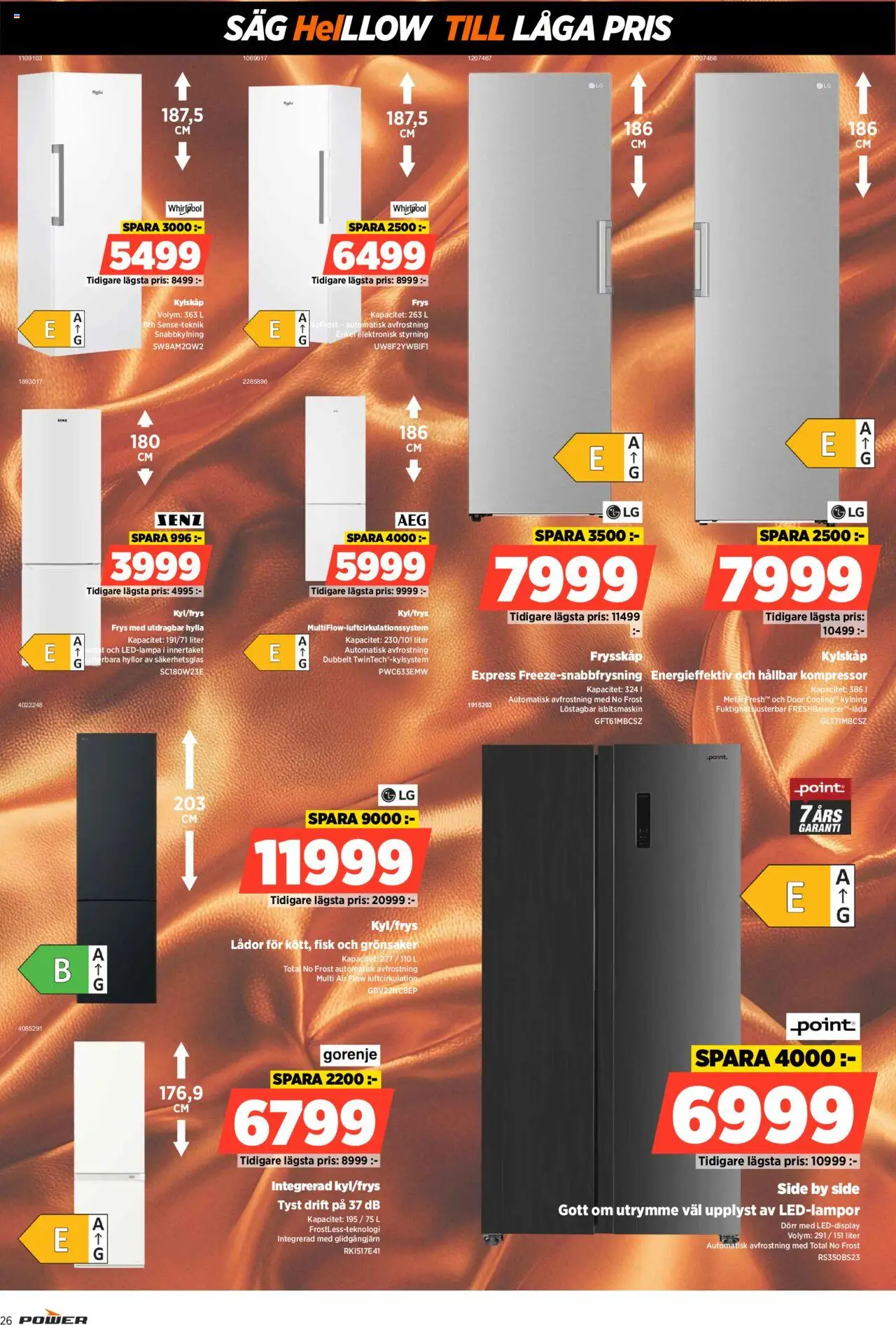 Power reklamblad aktuell från 22.09.2025 | Sida: 26 | Produkter: Såg, Hylla, Kylskåp, Frys