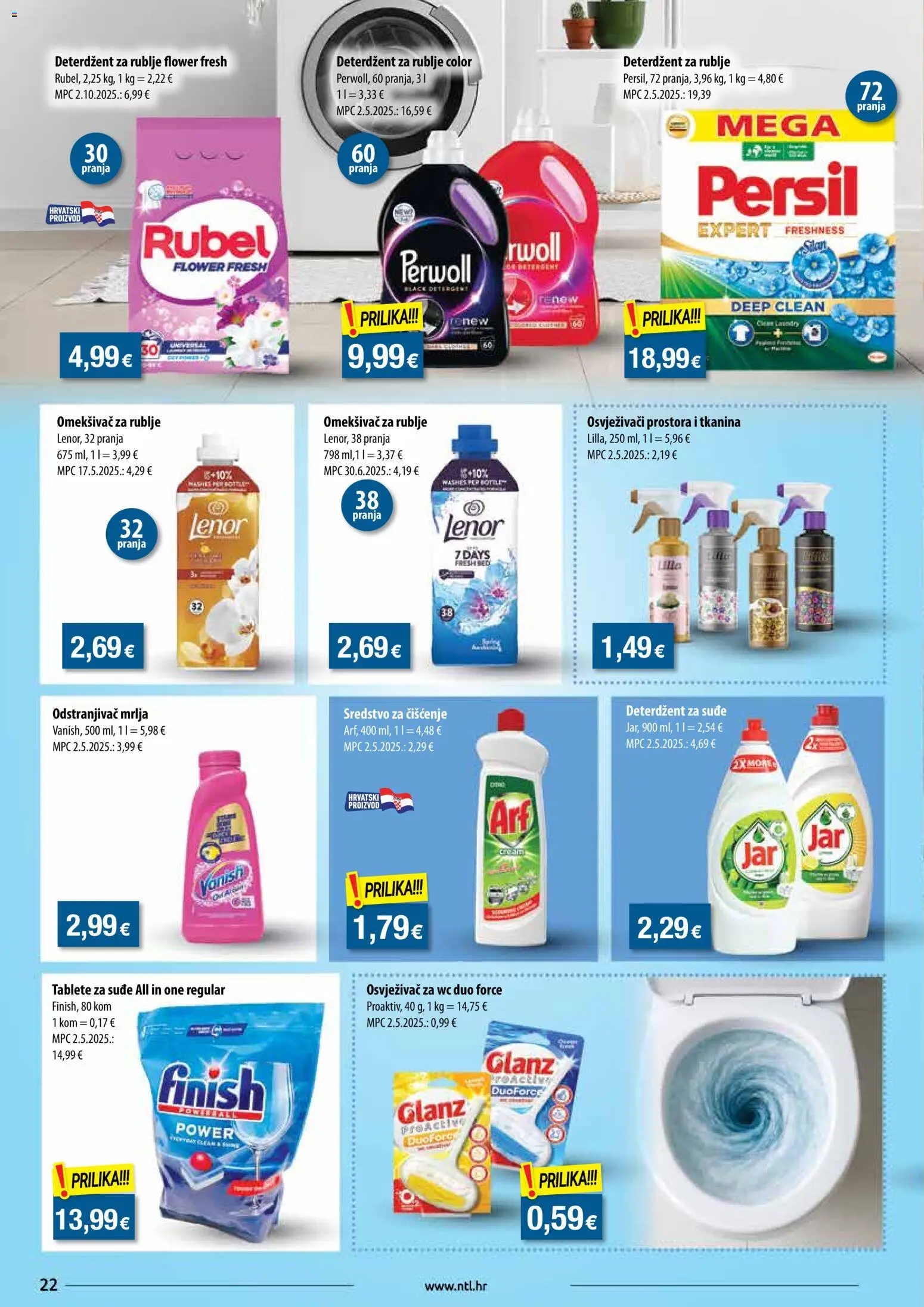 NTL katalog | vrijedi od 11.02.2026 | Stranica: 22 | Proizvodi: Omekšivač, Deterdžent, Persil, Lenor