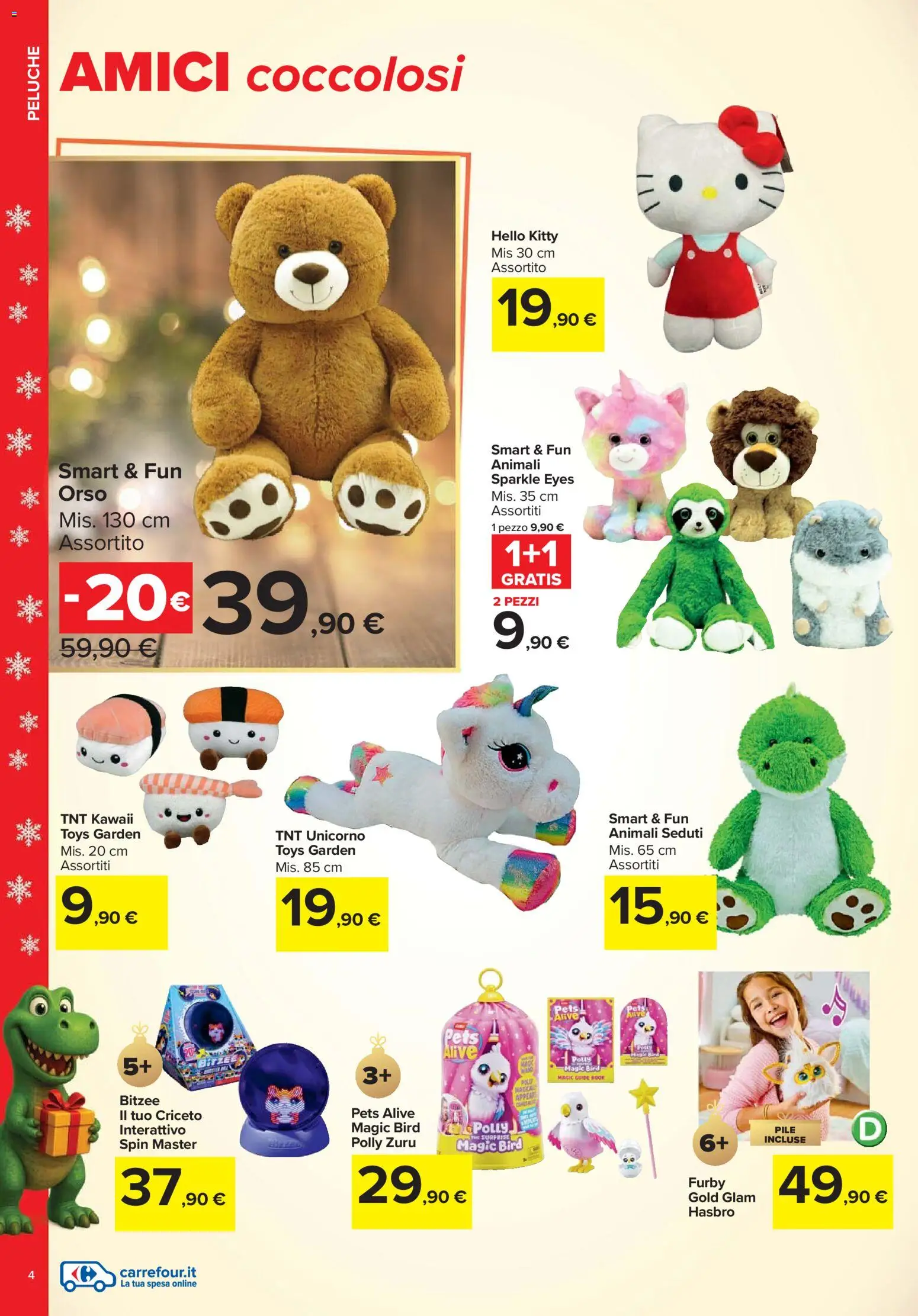 Volantino Carrefour del 24.10.2025 | Pagina: 4 | Prodotti: Pile, Peluche, The
