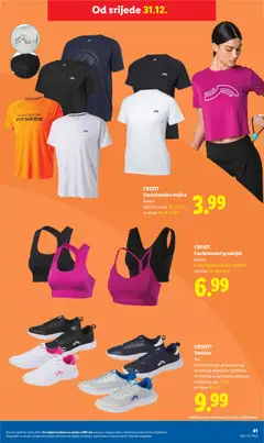 CRIVITⓇ Tenisice, Par. Gornji materijal od prozračnog mrežastog materijala i podstava od tekstila za optimalnu udobnost. Veličine za nju: 37-41; za njega: 41-46* - Pregled kataloga iz trgovine Lidl, vrijedi od 27.12.2025 | Stranica: 41 | Proizvodi: Majica, Grudnjak, Tenisice