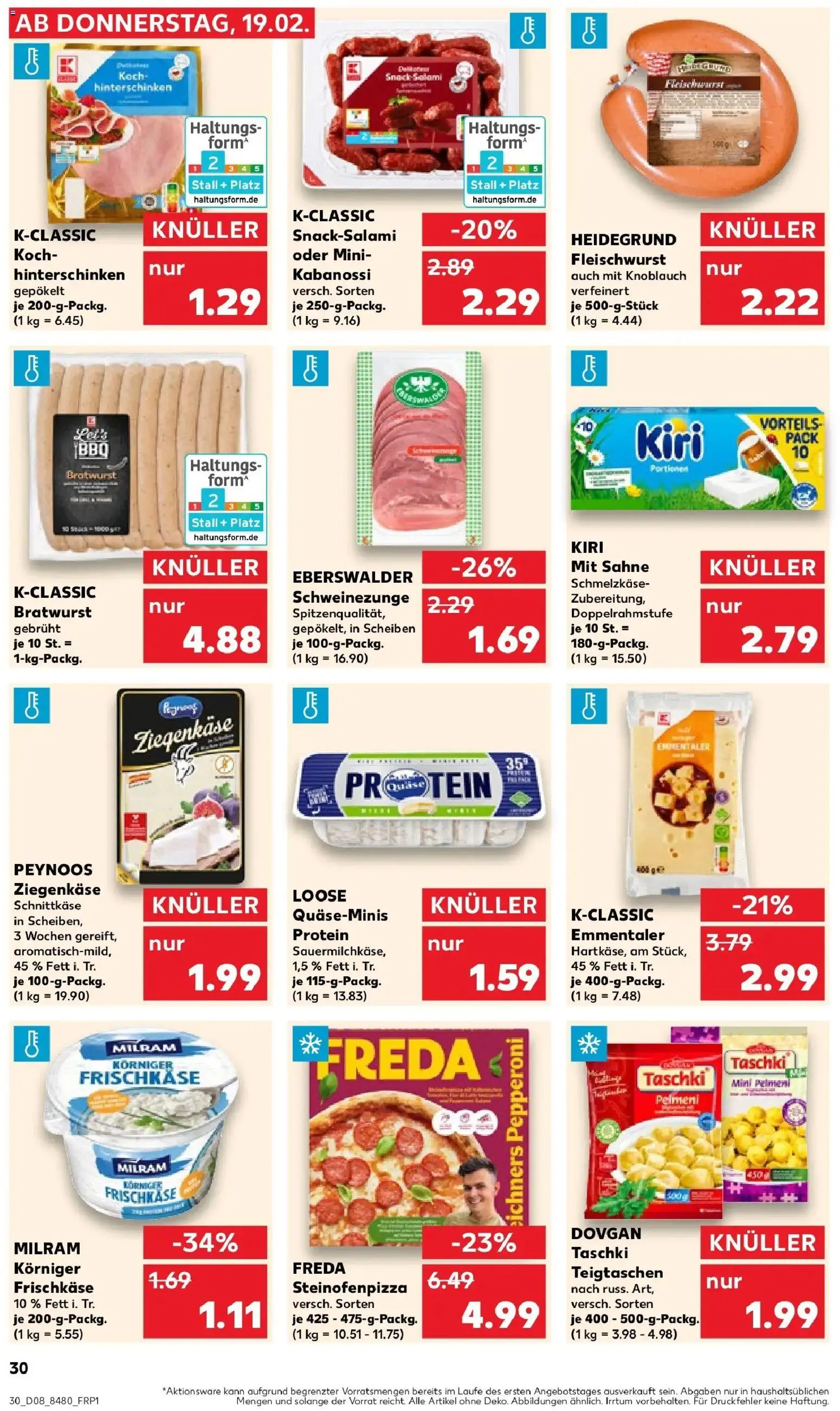 Kaufland prospekt Backnang	 – gültig ab 19.02.2026 | Seite: 38 | Produkte: Ziegenkäse, Milram, Pizza, Sahne