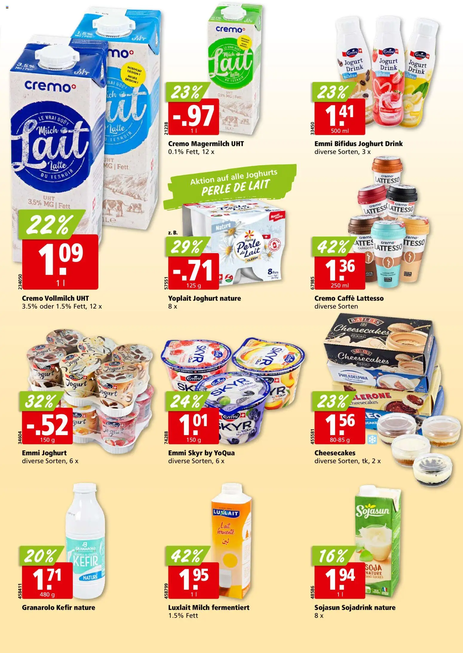 Aligro Aktionen Chavannes, Matran, Genf, Sitten – gültig ab 23.02.2026 | Seite: 20 | Produkte: Kefir, Milch, Joghurt, Creme