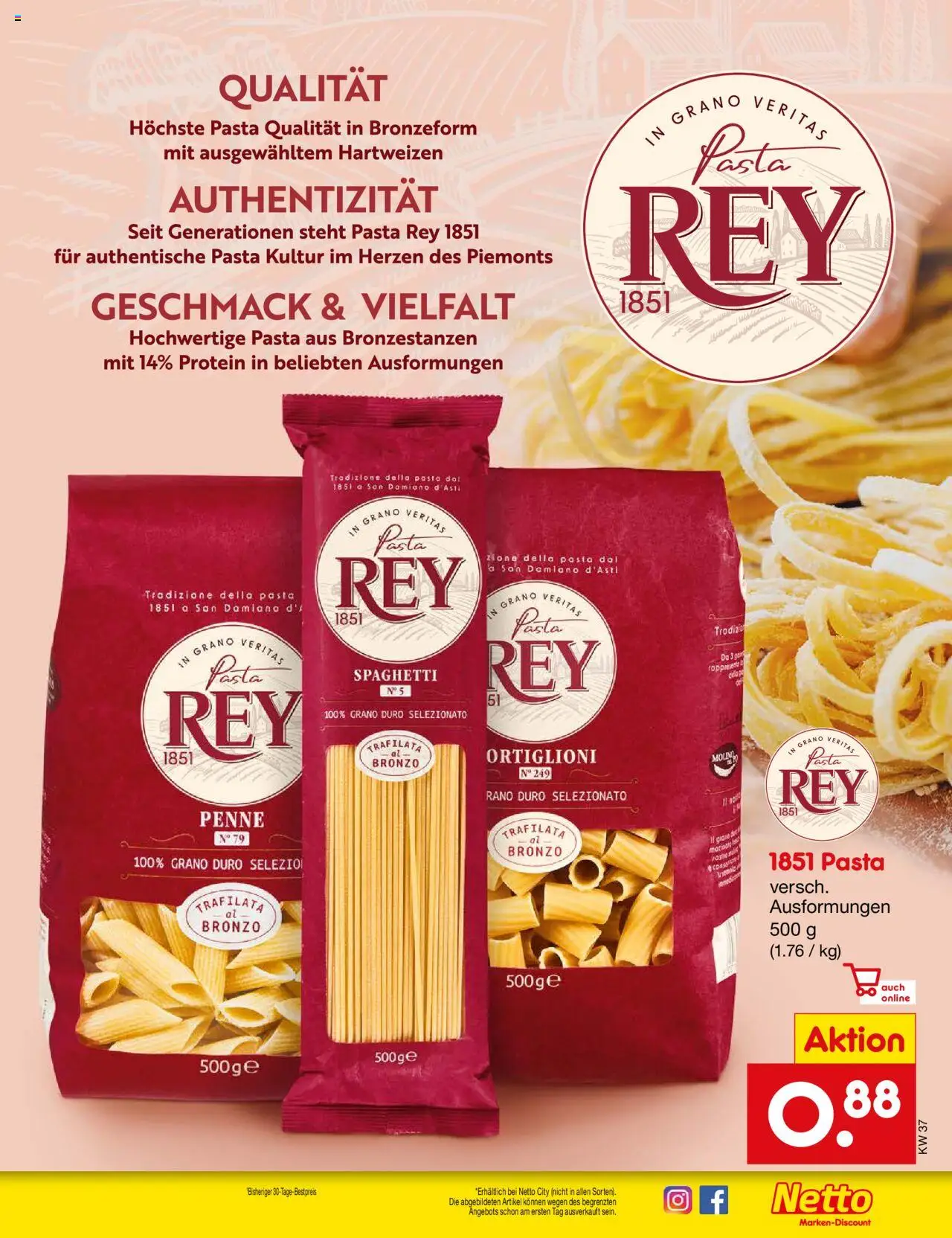 Netto Marken-Discount Prospekt 	 – gültig ab 08.09.2025 | Seite: 21 | Produkte: Pasta