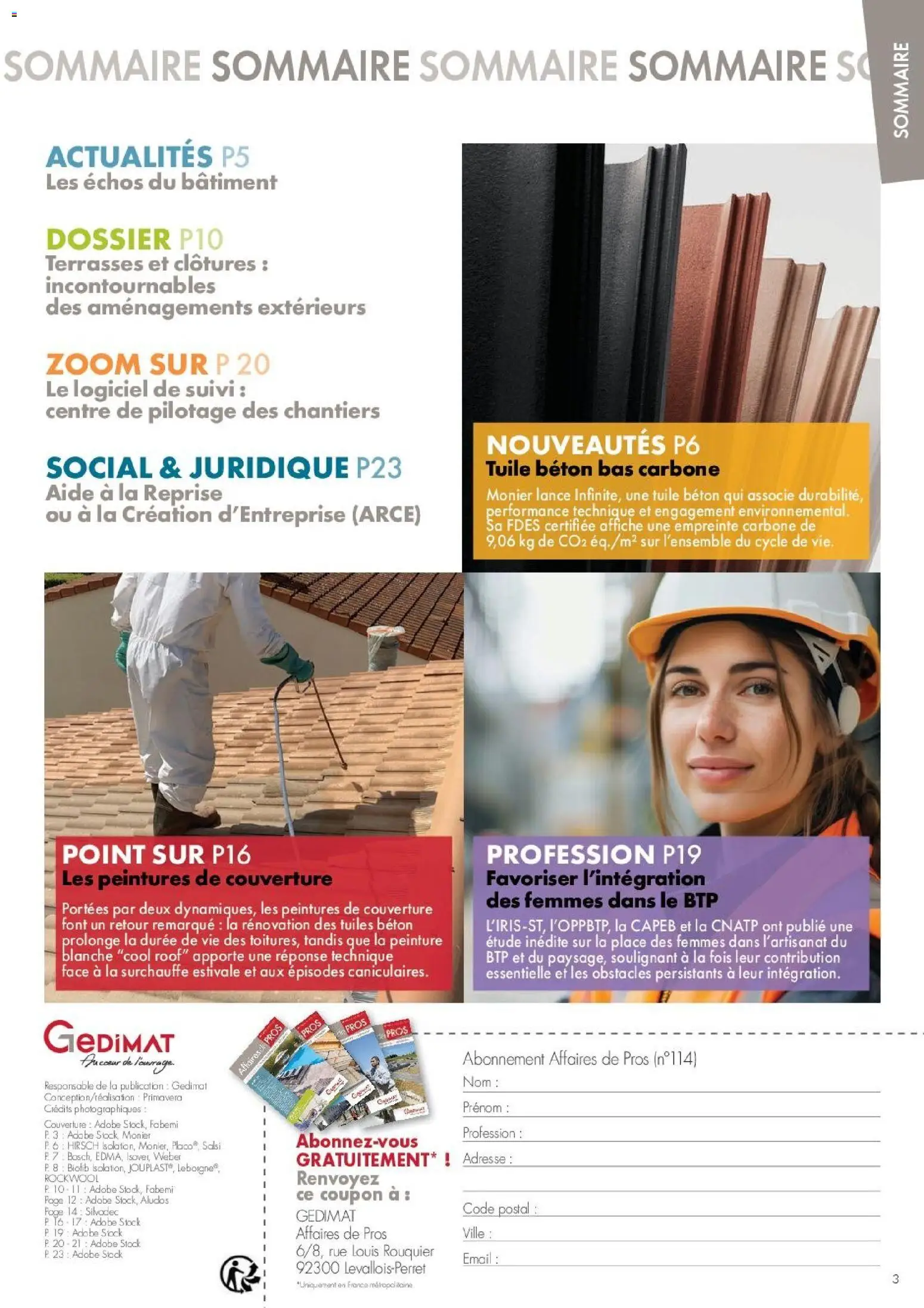 {H1} | Page: 3 | Produits: Peinture Blanche, Tuile, Couverture