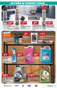Pogląd oferty "E.Leclerc Gazetka" - ważna od 10.02.2026 | Strona: 17 | Produkty: Karta, Cleaner, Olej, Szczotka