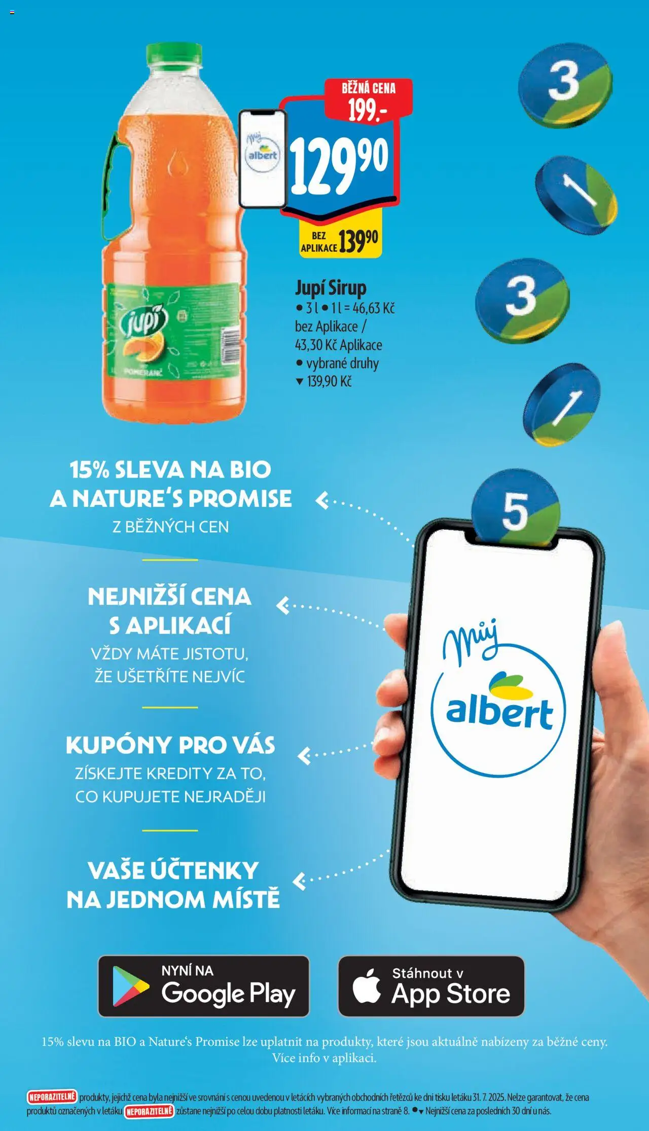 Albert leták - Supermarket - Letňany od 06.08.2025 | Strana: 9 | Produkty: Jupí, Sirup