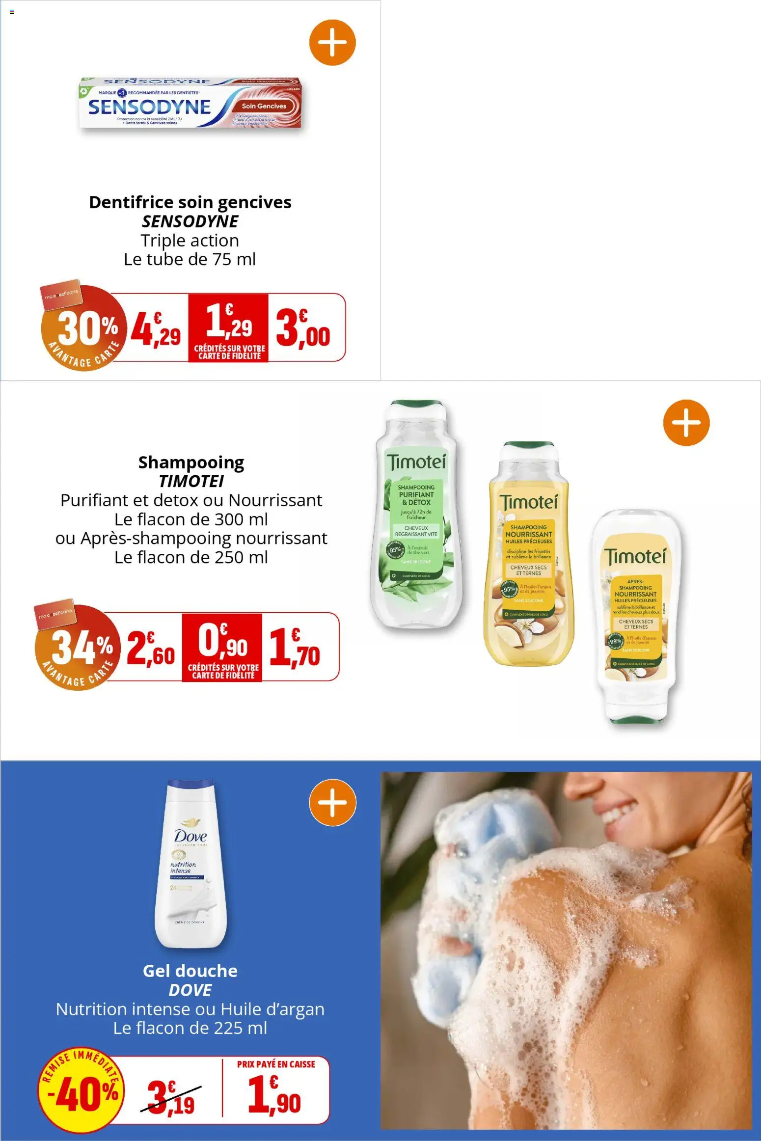 {H1} | Page: 34 | Produits: Gel douche, Dentifrice, Douche, Thé