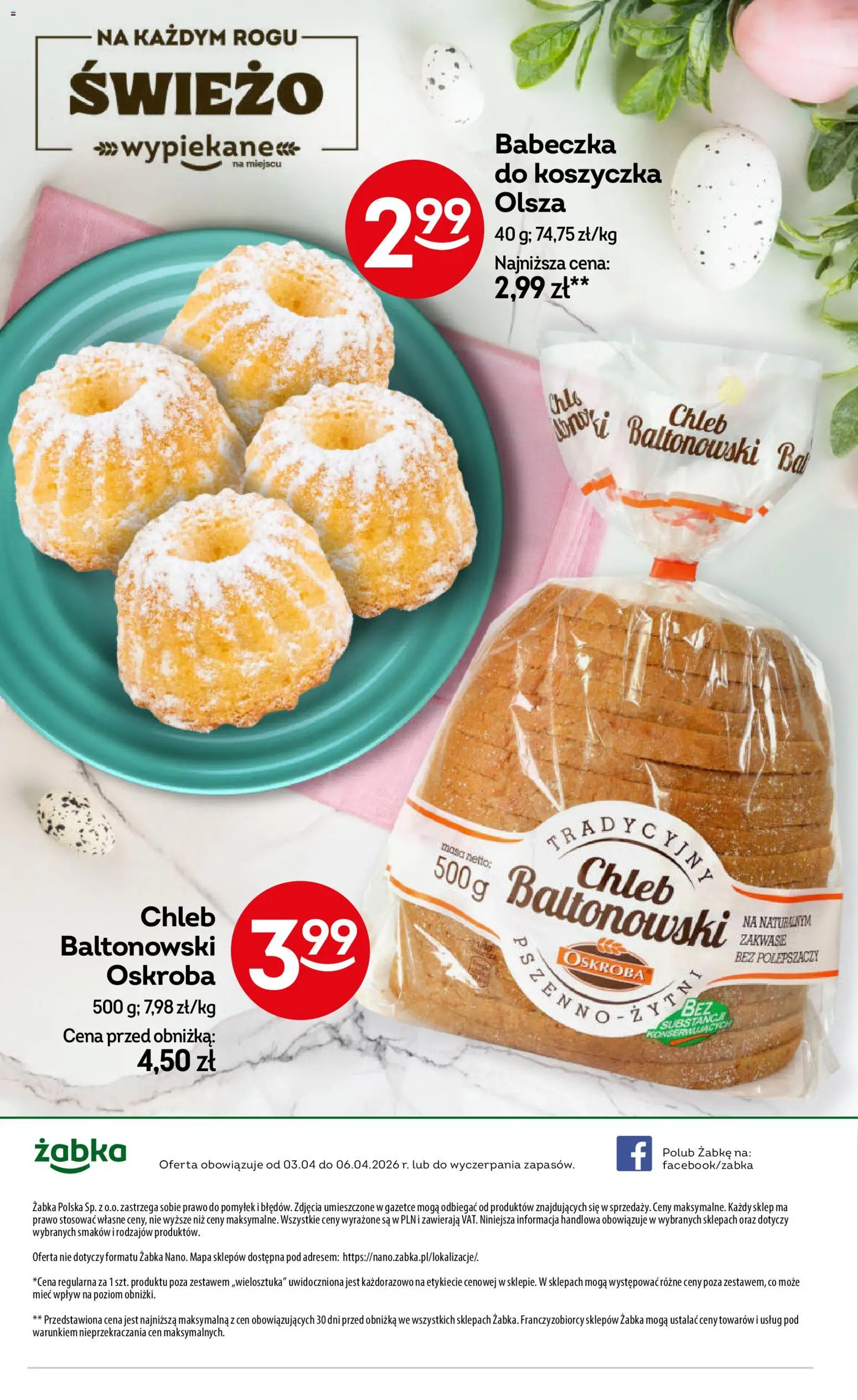 Żabka gazetka - Weekendowe promocje od 03.04.2026 | Strona: 8 | Produkty: Zakwas, Chleb