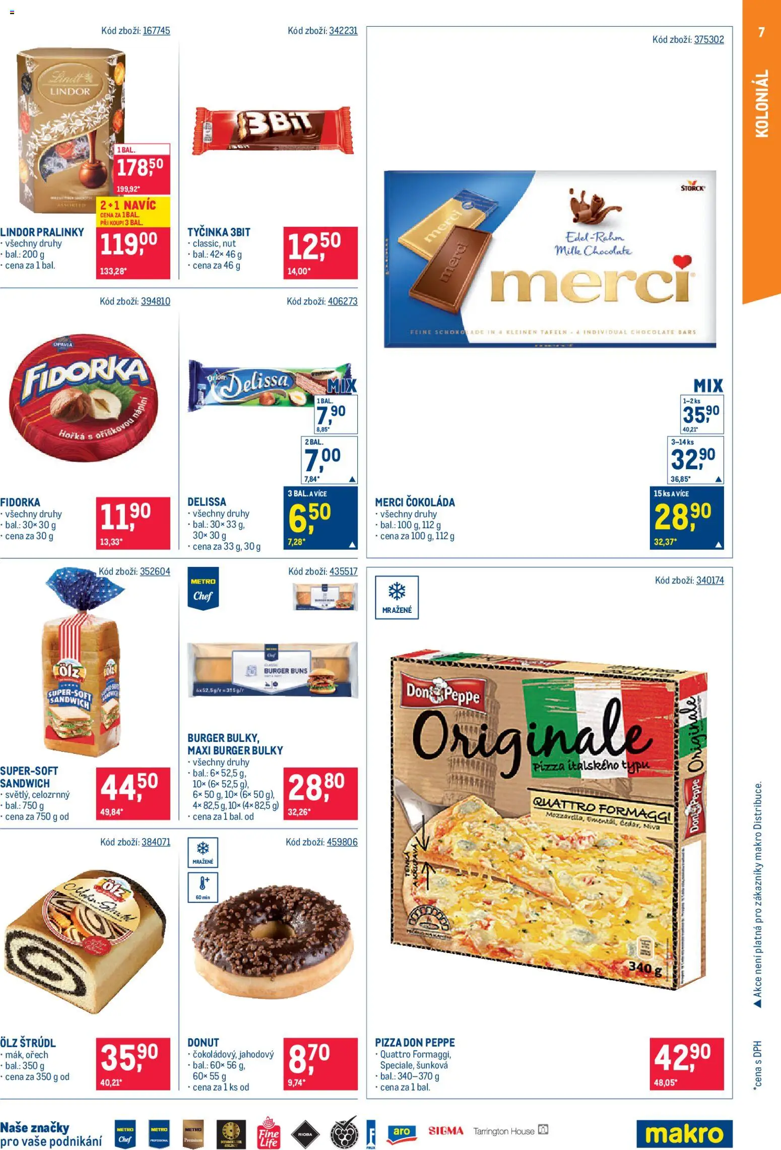 Makro leták - Maloobchod od 22.04.2026 | Strana: 7 | Produkty: Čokoláda, Merci, Burger buns, Milk chocolate