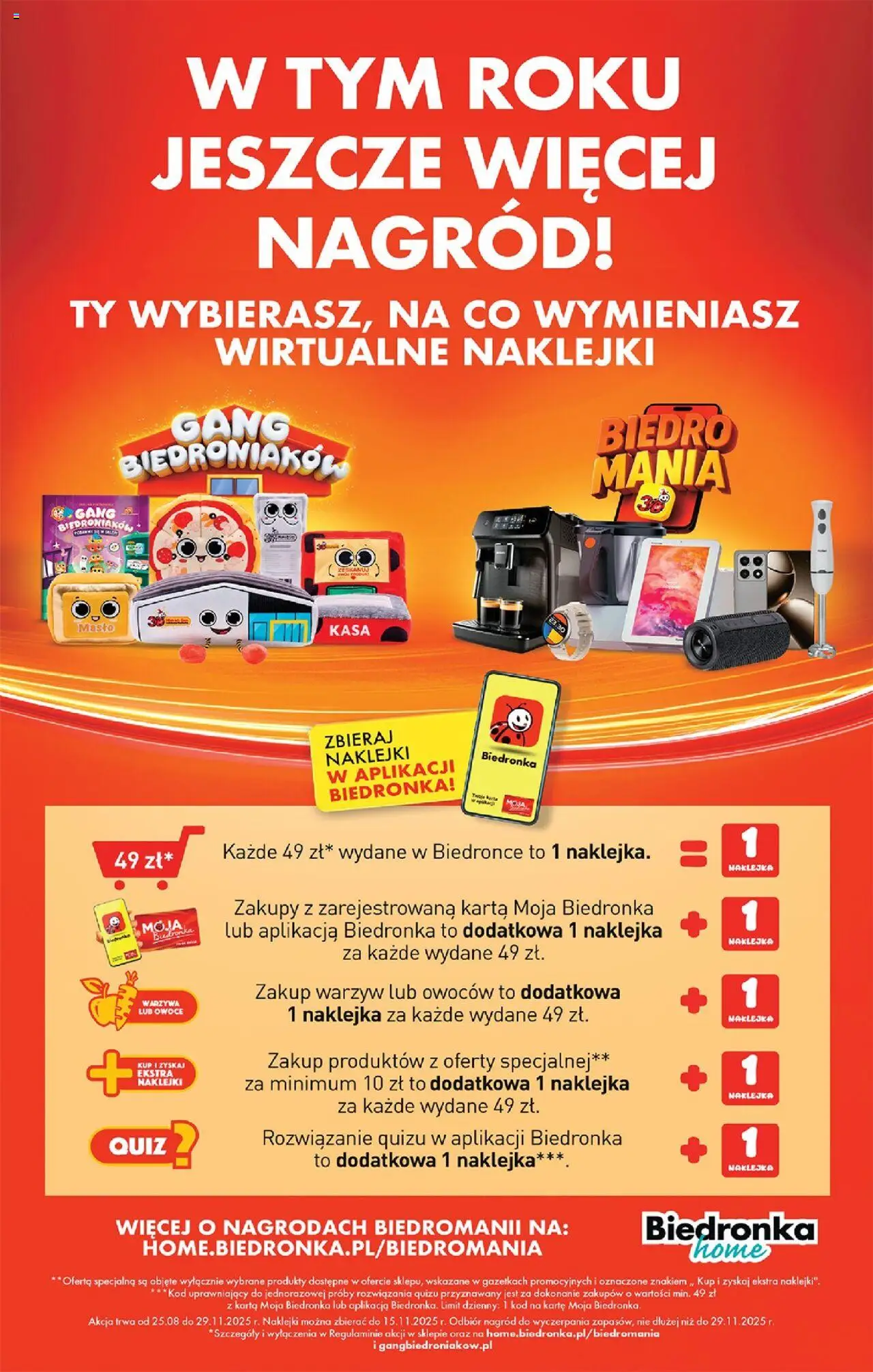 Biedronka gazetka od 20.10.2025 | Strona: 35 | Produkty: Karta, Naklejki, Warzywa, Owoce