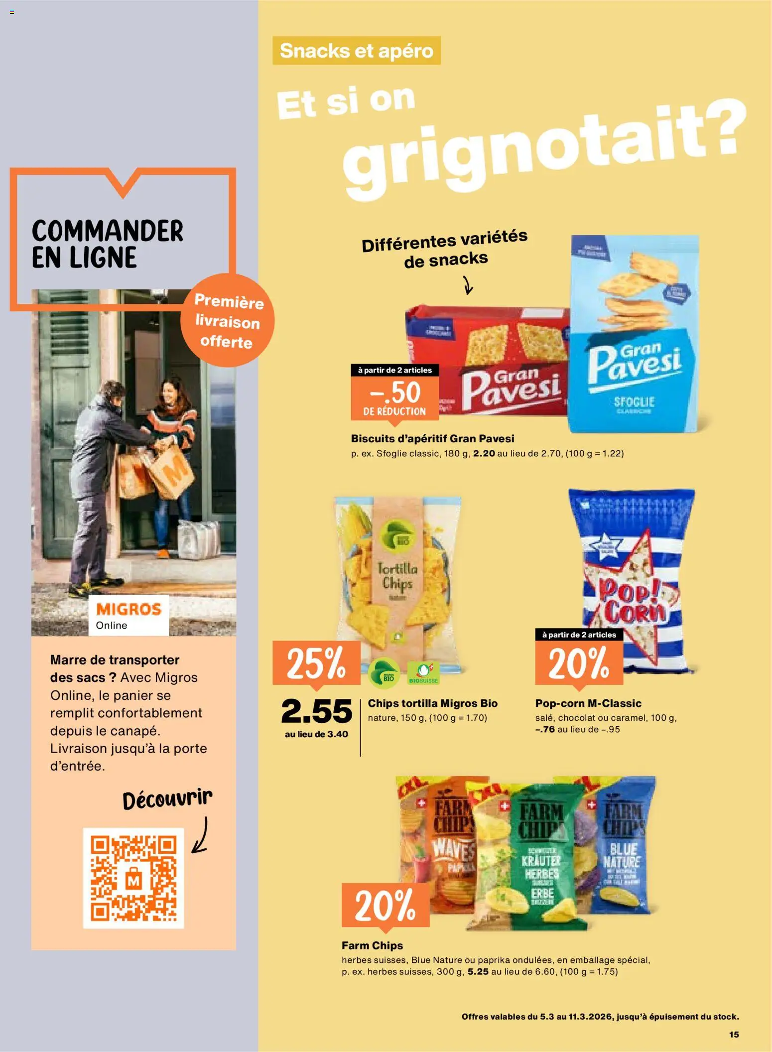 Migros aktionen FR – gültig ab 03.03.2026 | Seite: 15 | Produkte: Chips