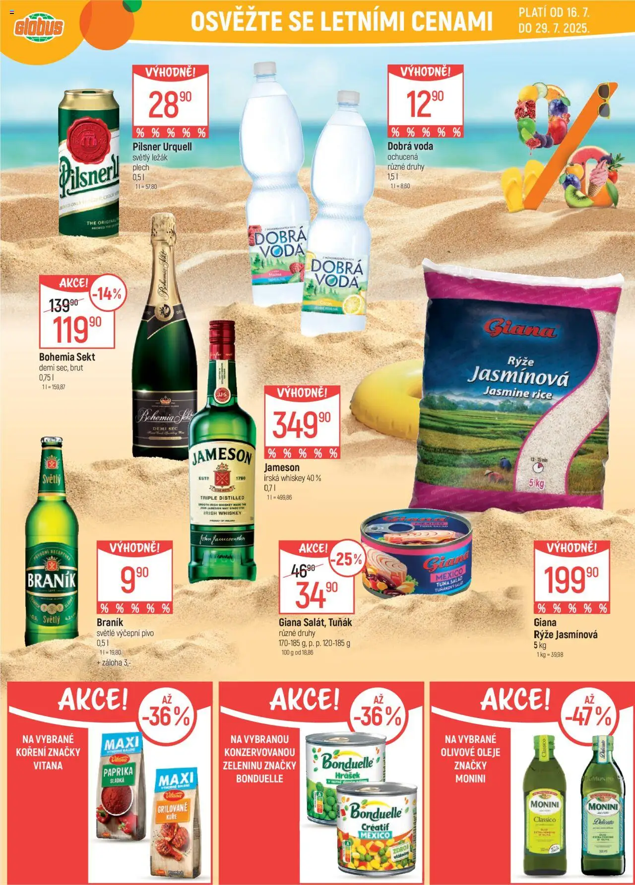 Globus leták - Ostrava od 16.07.2025 | Strana: 3 | Produkty: Pivo, Salát, Braník, Kuře