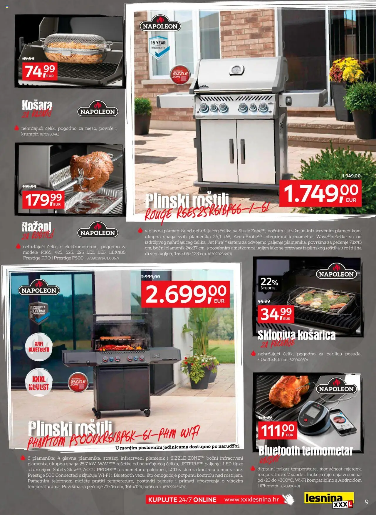 Lesnina katalog | vrijedi od 01.07.2025 | Stranica: 9 | Proizvodi: Roštilj, Termometar, Košara, Povrće