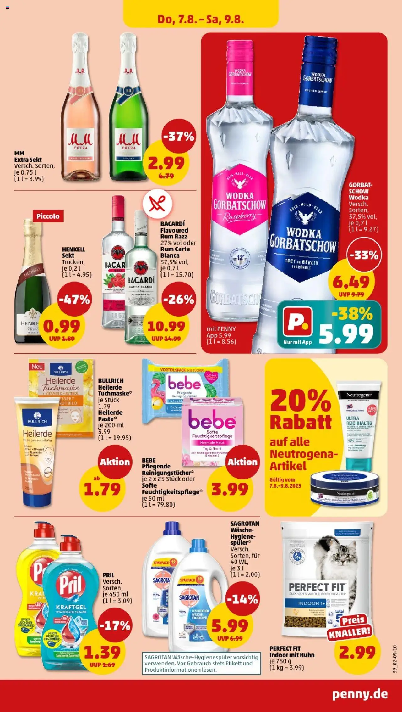 Penny - Nordrhein-Westfalen - gültig ab dem 04.08.2025 | Seite: 39 | Produkte: Sekt, Rum, Wodka gorbatschow, Pril