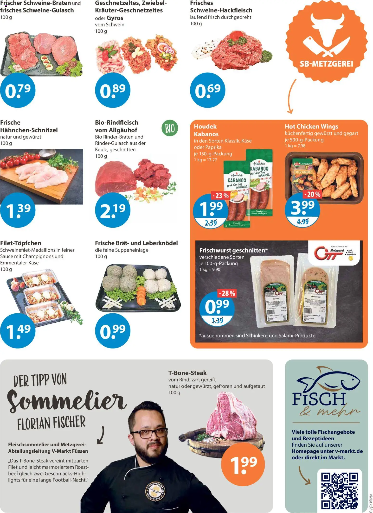 V-Markt - München – gültig ab 05.02.2026 | Seite: 3 | Produkte: Schweinegulasch, Rinderbraten, Käse, Champignons