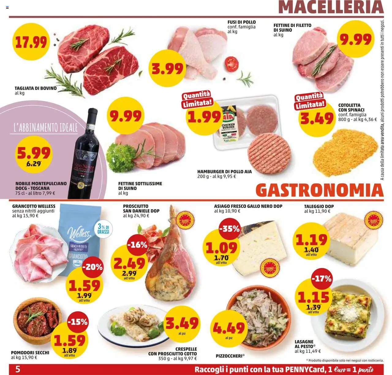 Volantino PENNY del 09.10.2025 | Pagina: 5 | Prodotti: Bovino, Pollo, Spinaci, Pomodori secchi