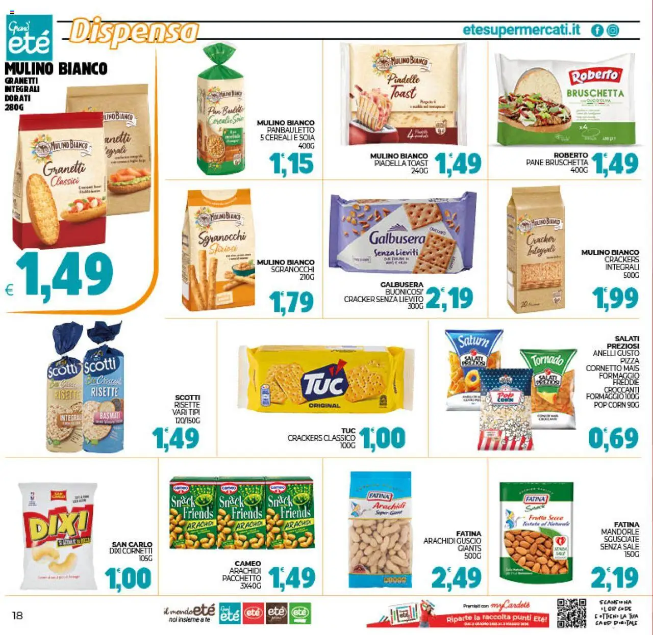 Volantino Eté del 25.07.2025 | Pagina: 18 | Prodotti: Pane, Sale, Mandorle, Crackers