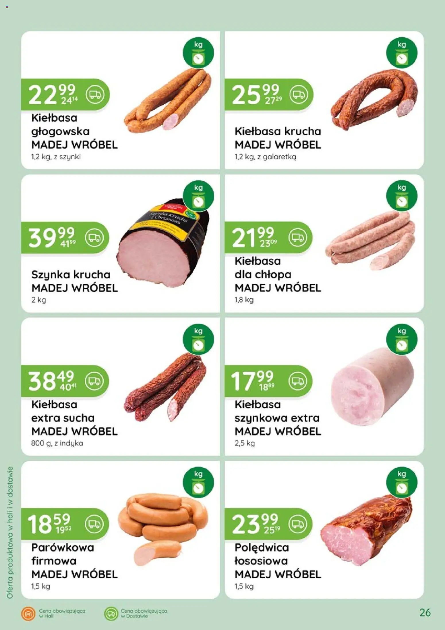 Eurocash gazetka - Katalog Wędlin od 02.04.2026 | Strona: 26 | Produkty: Kiełbasa, Galaretka, Szynka