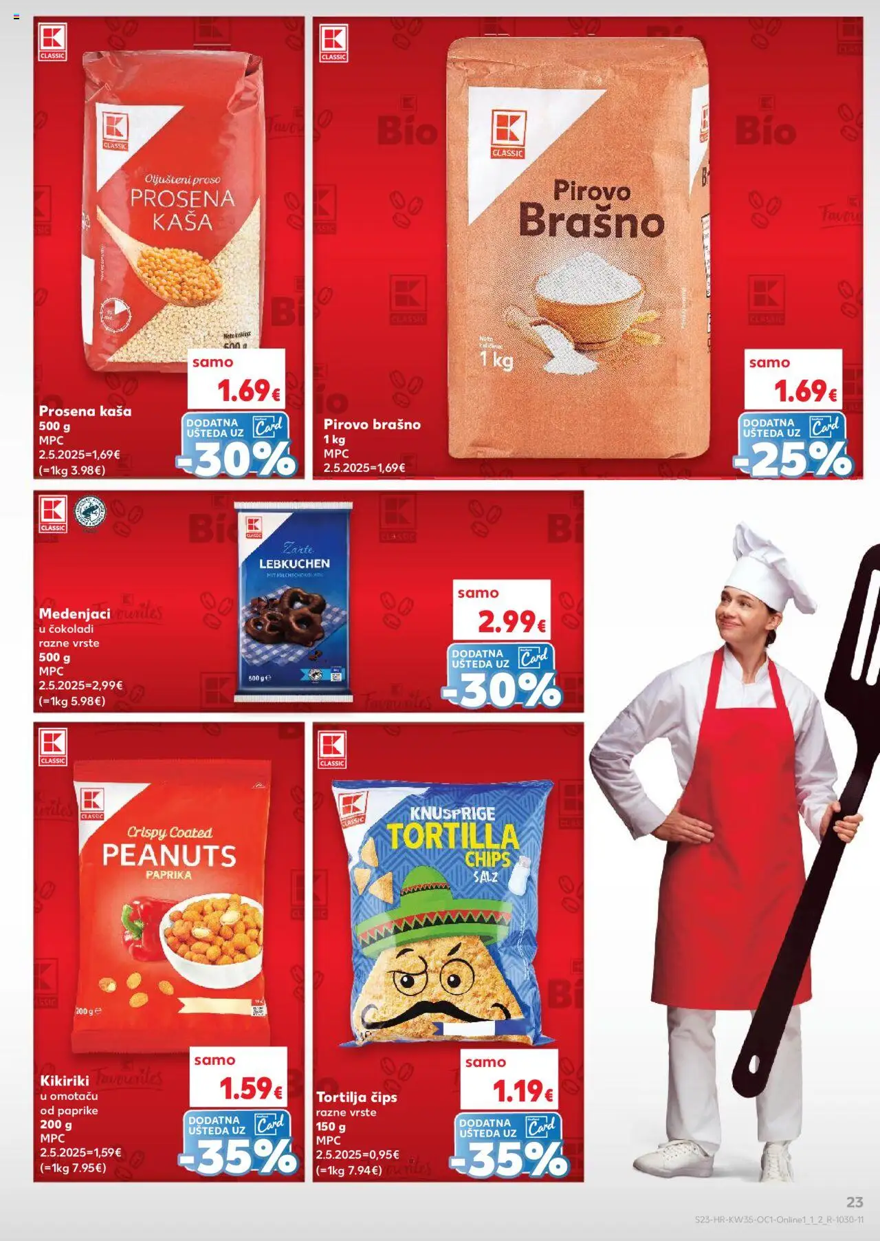 Kaufland katalog | vrijedi od 27.08.2025 | Stranica: 23 | Proizvodi: Paprika, Kikiriki, Brašno, Proso