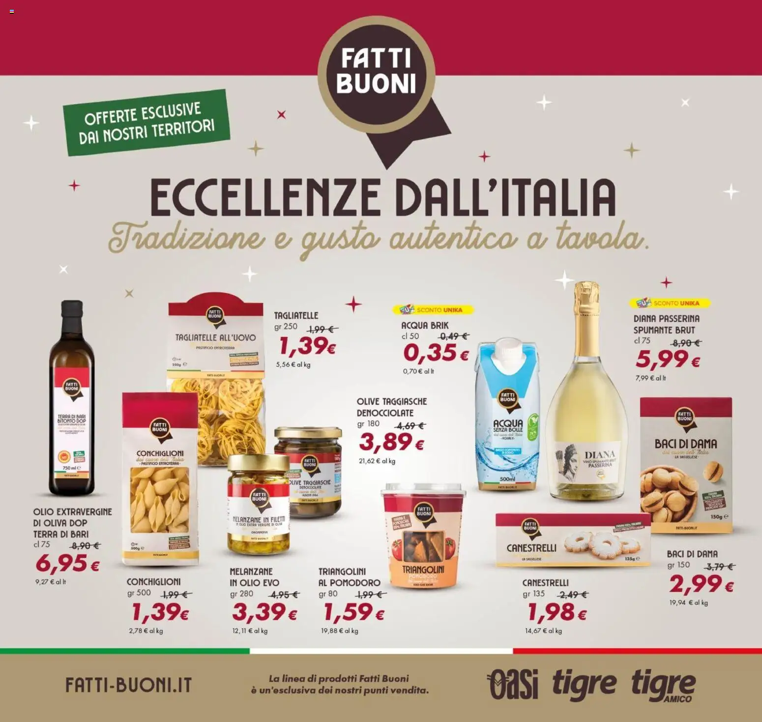 Volantino Oasi del 26.03.2026 | Pagina: 7 | Prodotti: Tagliatelle, Acqua, Olio, Melanzane