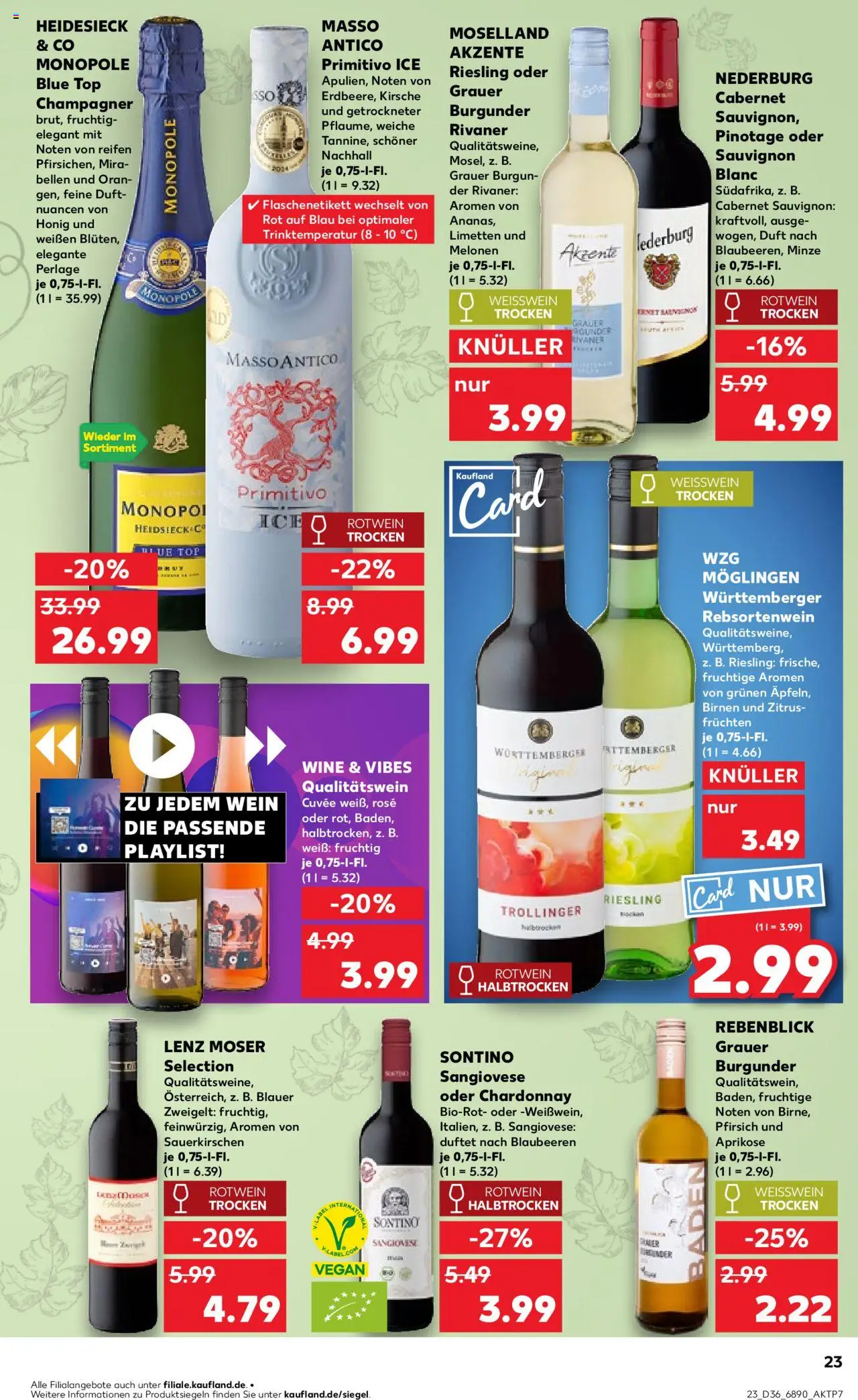 Kaufland prospekt Bremen	 - gültig ab dem 04.09.2025 | Seite: 23 | Produkte: Top, Rotwein, Rotwein trocken, Pfirsich