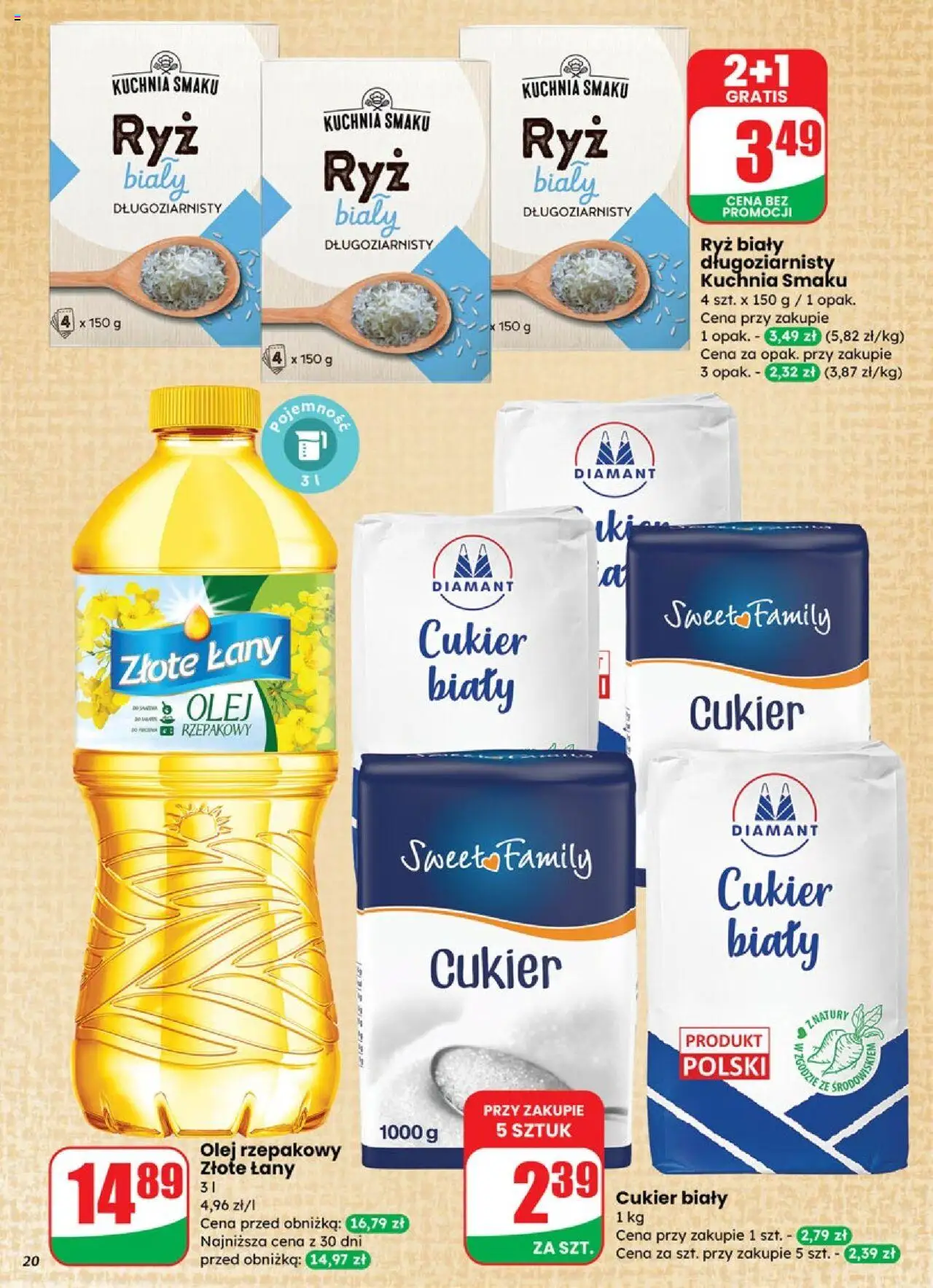 Dino Gazetka od 15.10.2025 | Strona: 20 | Produkty: Olej rzepakowy, Cukier biały, Olej, Cukier