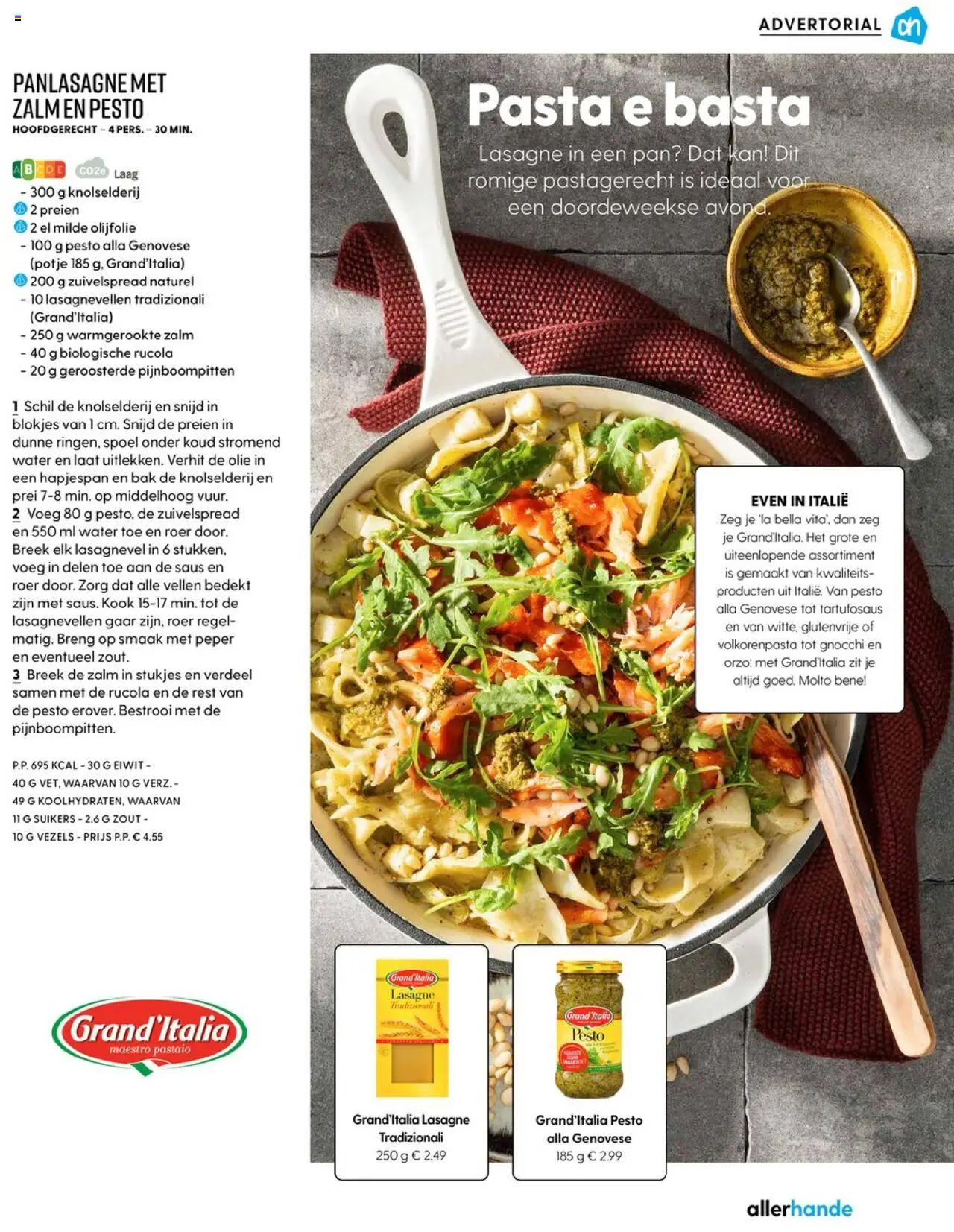 {H1} | Pagina: 83 | Producten: Rucola, Pan, Zalm, Lasagne