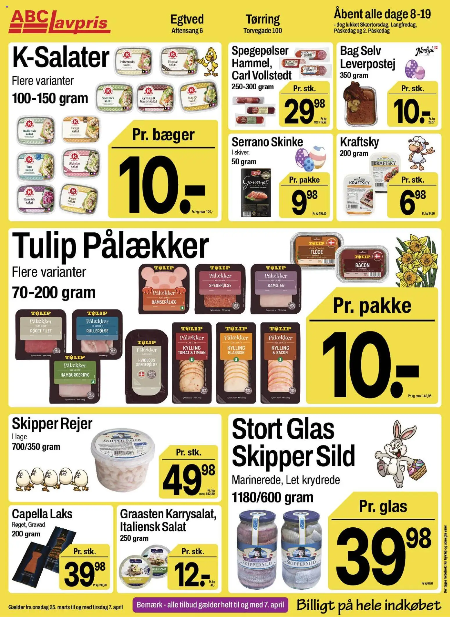Abc Lavpris tilbudsavis – gyldig fra 25.03.2026 | Side: 3 | Produkter: Karry, Salat, Leverpostej, Bacon