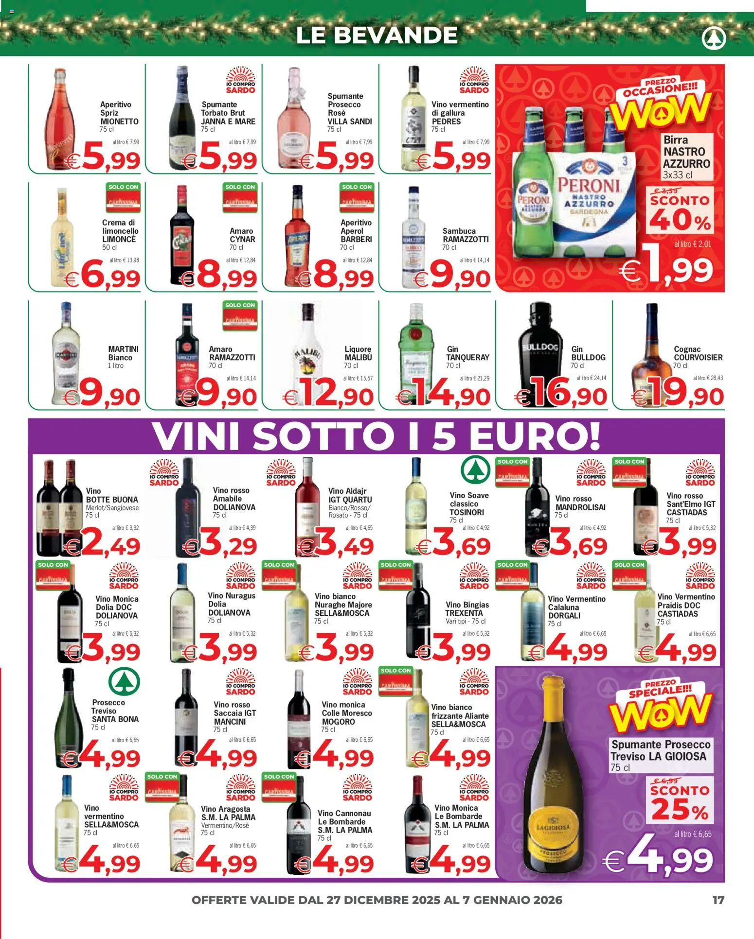 Volantino Eurospar del 27.12.2025 | Pagina: 17 | Prodotti: Crema, Vino, Spumante, Amaro