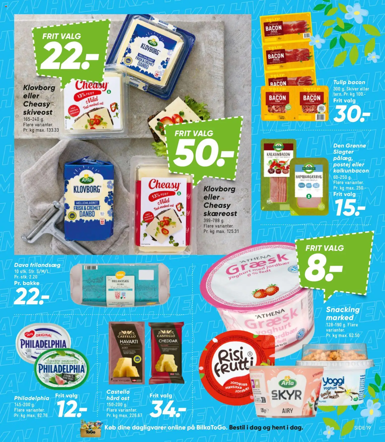Bilka tilbudsavis – gyldig fra 04.04.2026 | Side: 23 | Produkter: Ost, Yoghurt, Bacon, Hamburgerryg